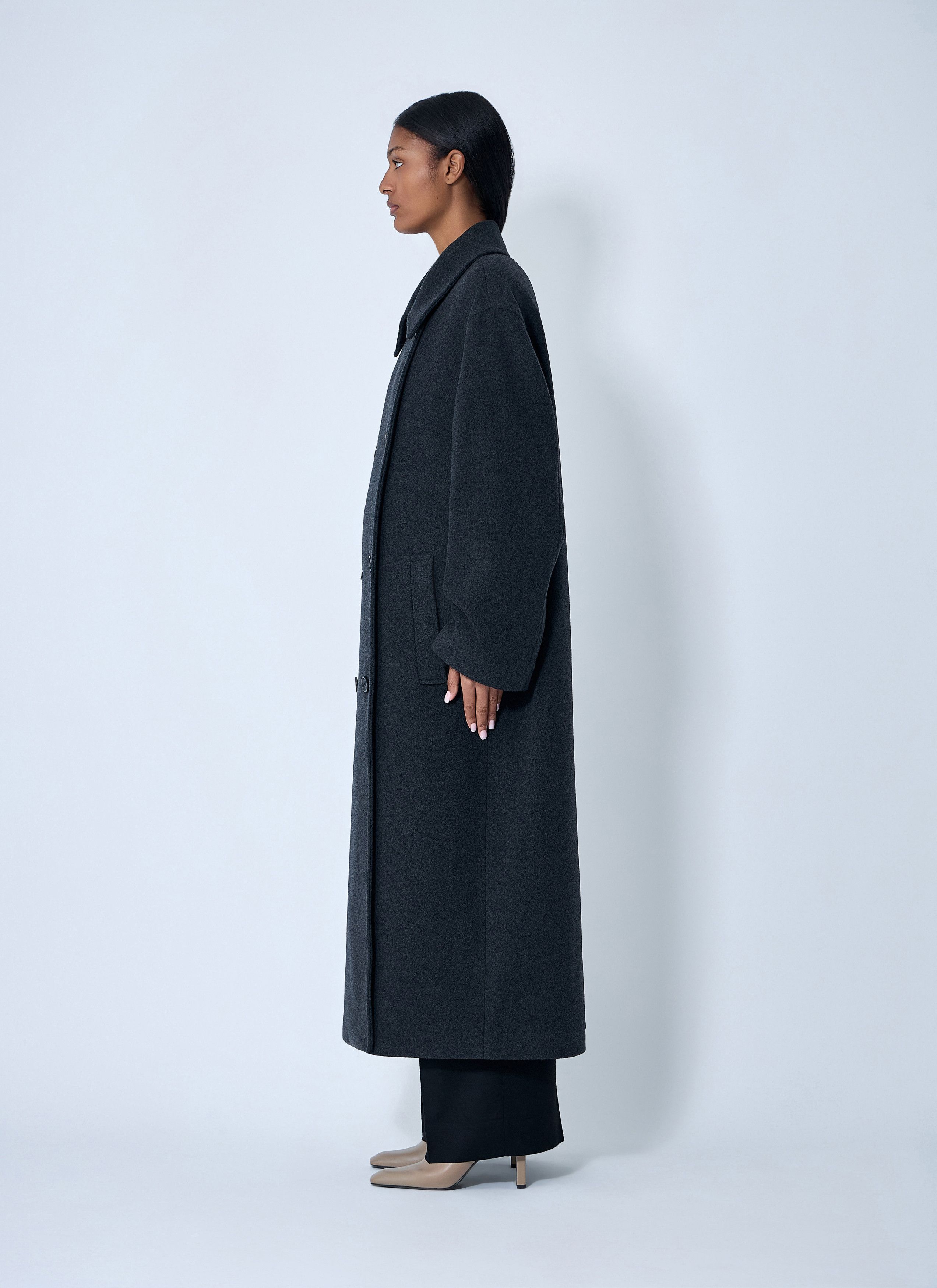 Toteme Shield Coat (Fr 34) in Gray, Women's (Size Xs) — image 3 of 6