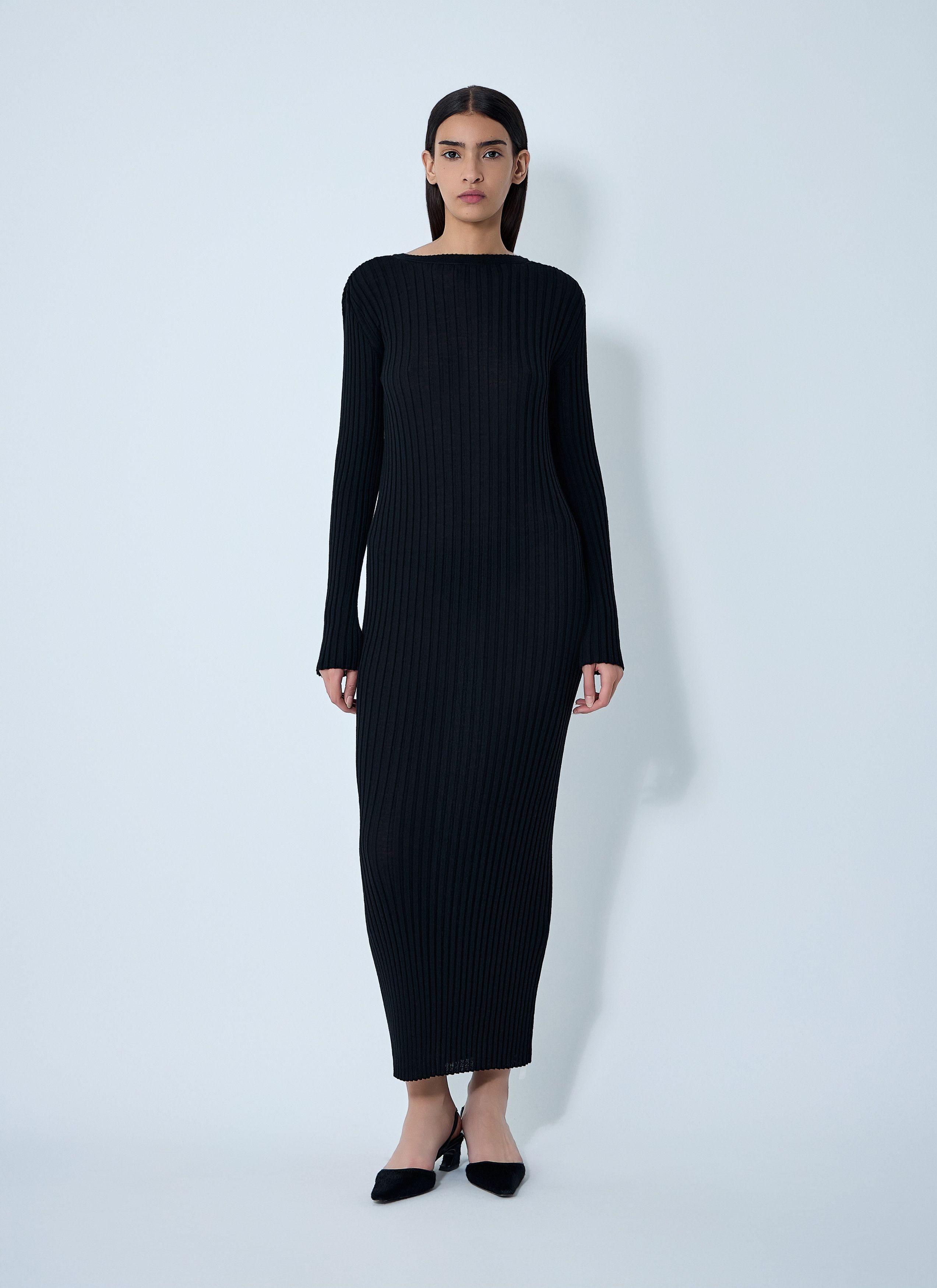 Khaite Sigrid Wool Maxi Dress in Black, Women's — image 2 of 6