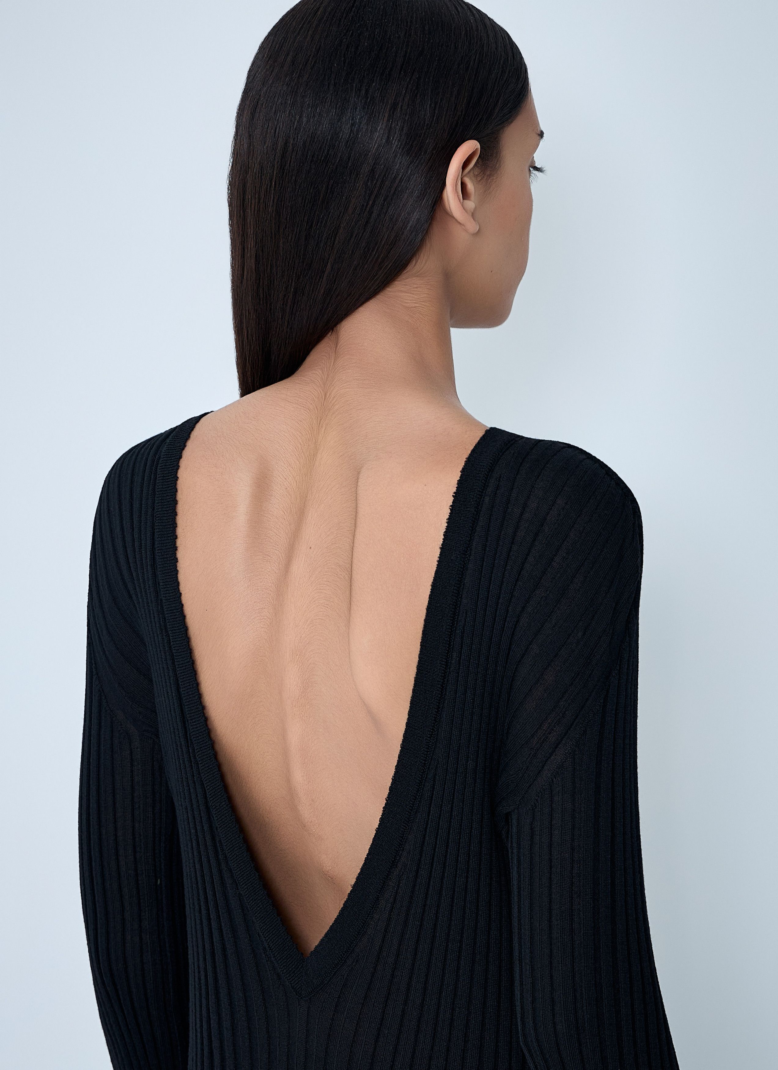 Khaite Sigrid Wool Maxi Dress in Black, Women's — image 6 of 6