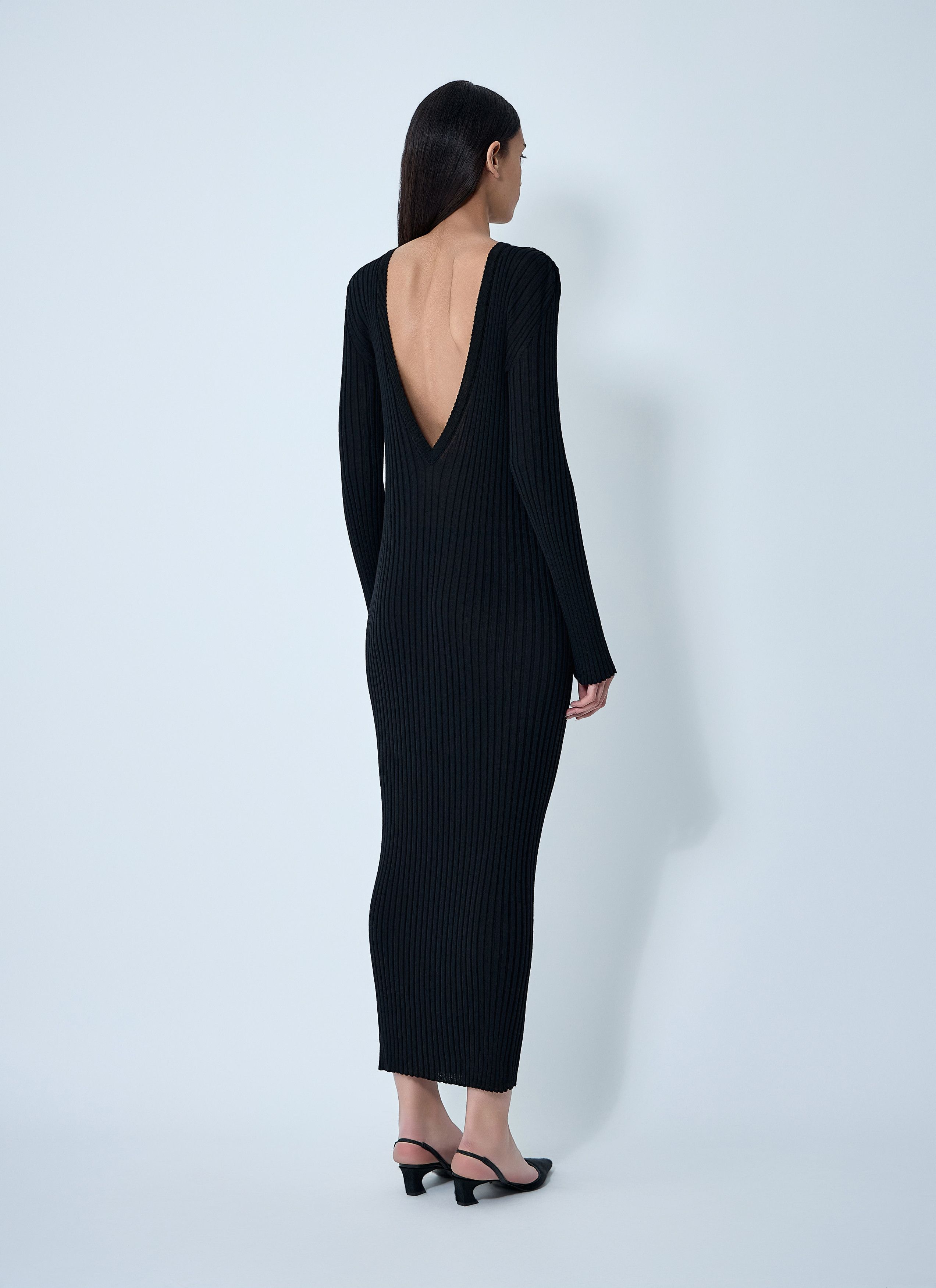 Khaite Sigrid Wool Maxi Dress in Black, Women's — image 4 of 6