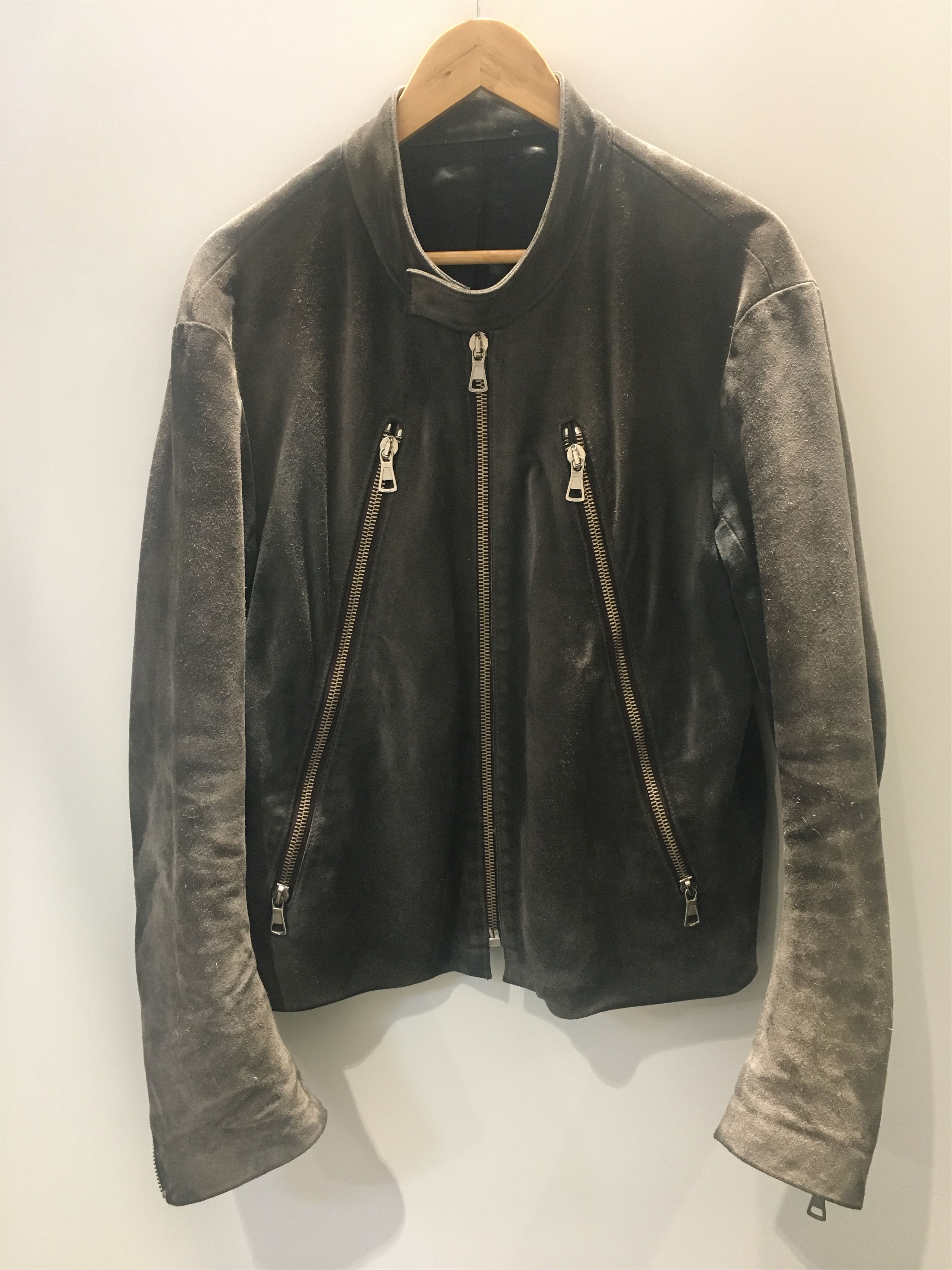 Margiela 5 zip leather jacket shop