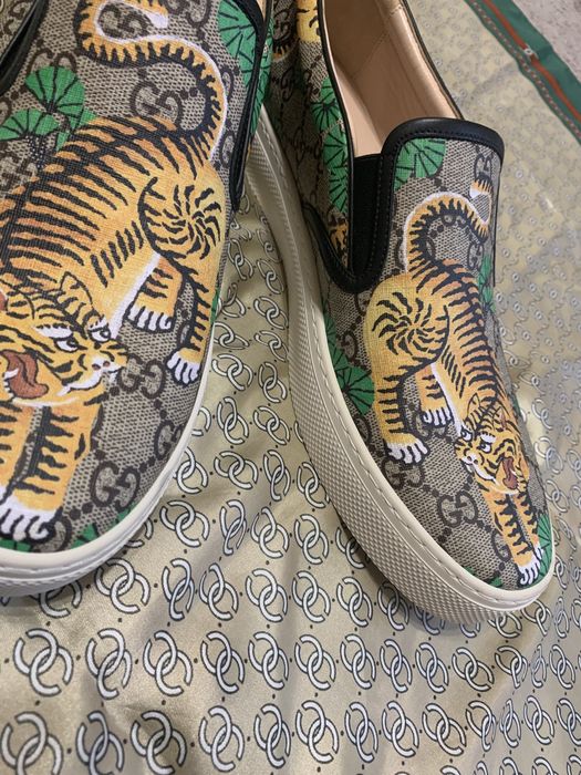 Gucci Slip-on Sneaker With Tigers in Black for Men