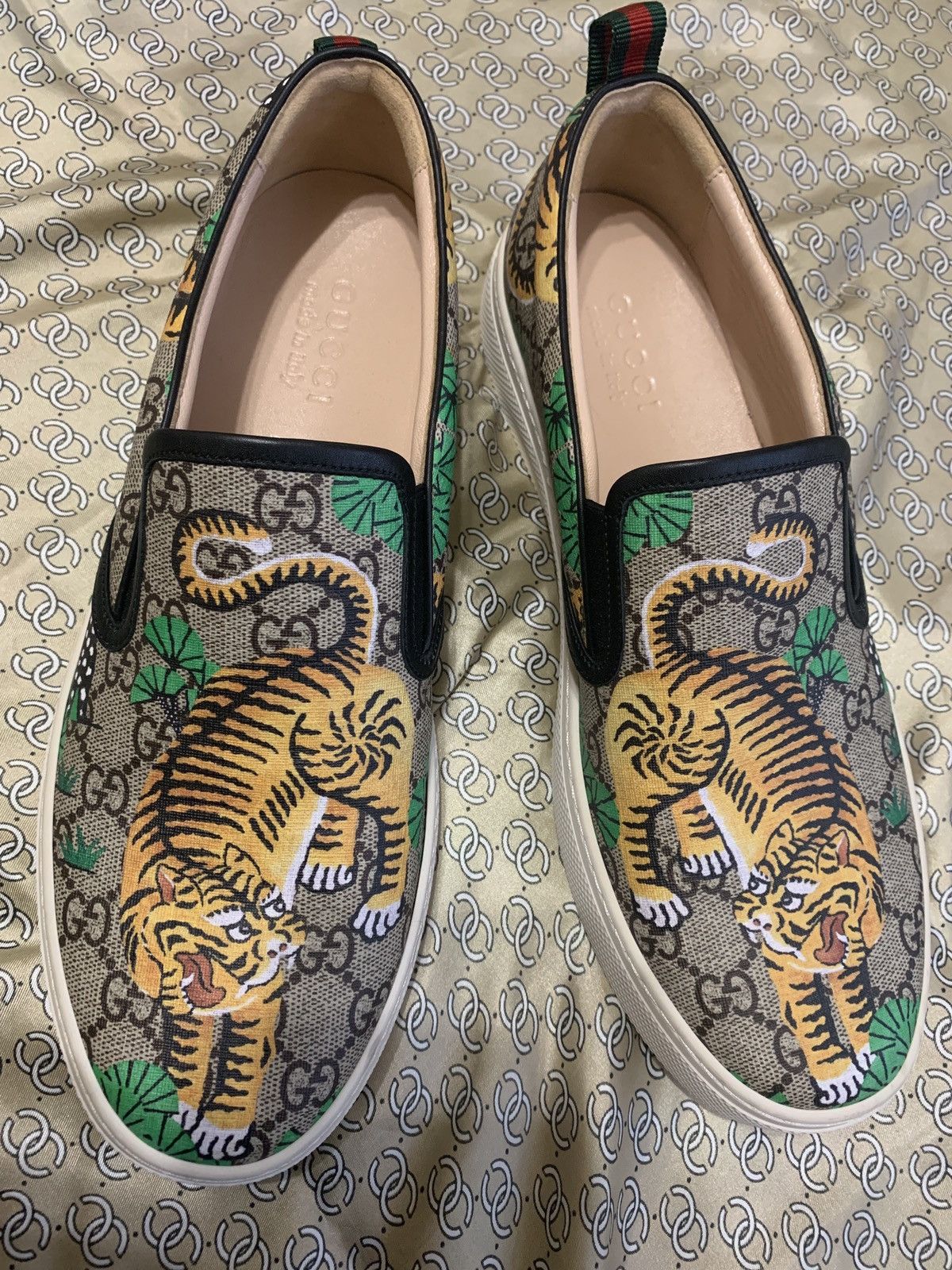 Gucci, Shoes, Gucci Slip On Sneakers With Tiger