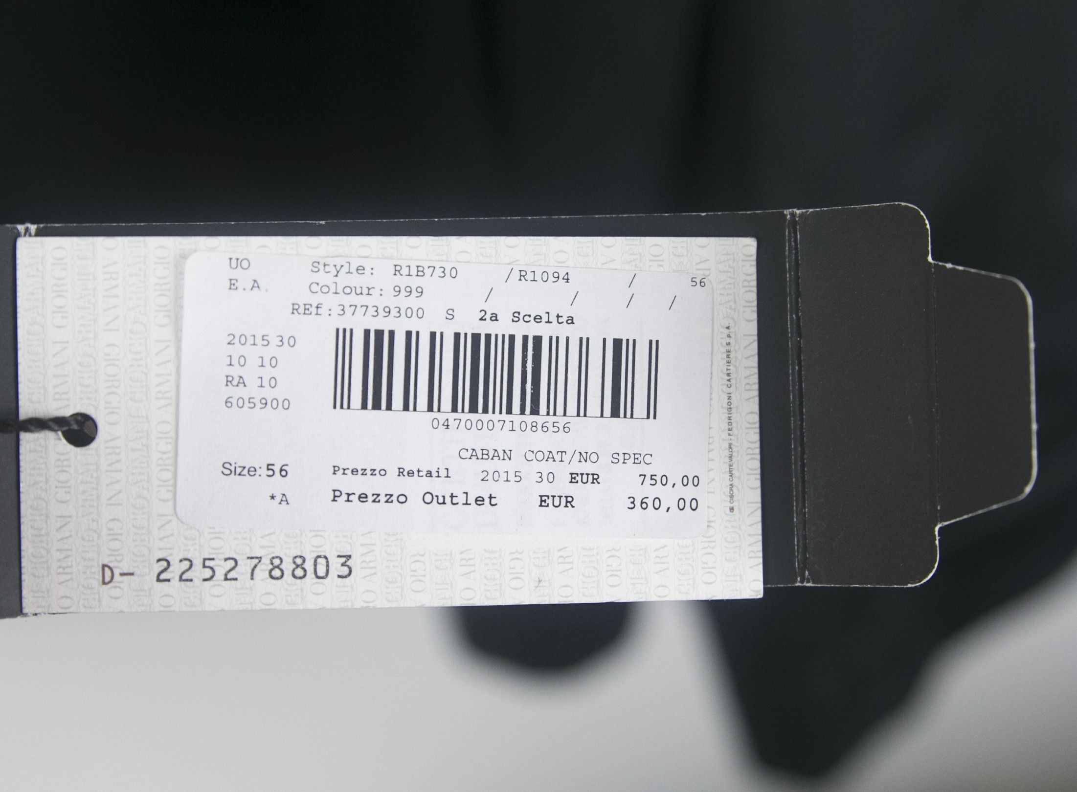 Emporio Armani NWT Emporio Armani CABAN COAT R1B730 R1094 Black Size 56 Size US XL / EU 56 / 4 - 7 Thumbnail