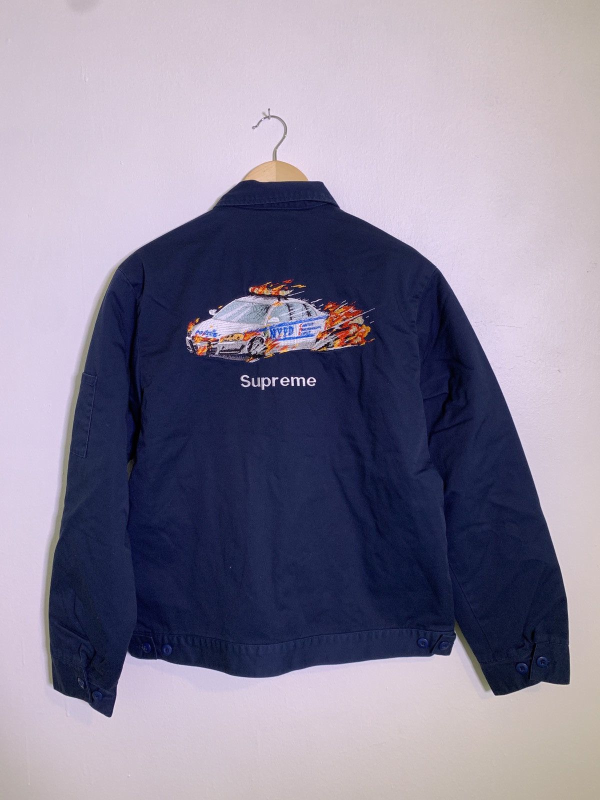 Supreme cop car work jacket sale