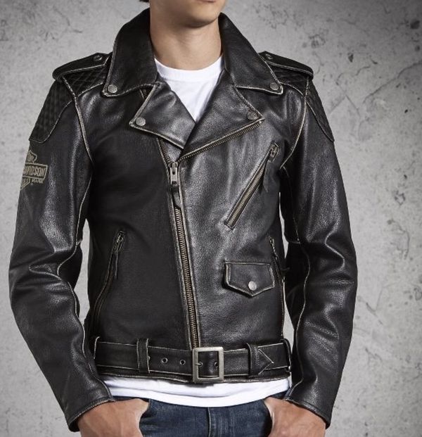 Harley Davidson Harley Davidson Quilted Biker Cowhide Leather Moto Jacket