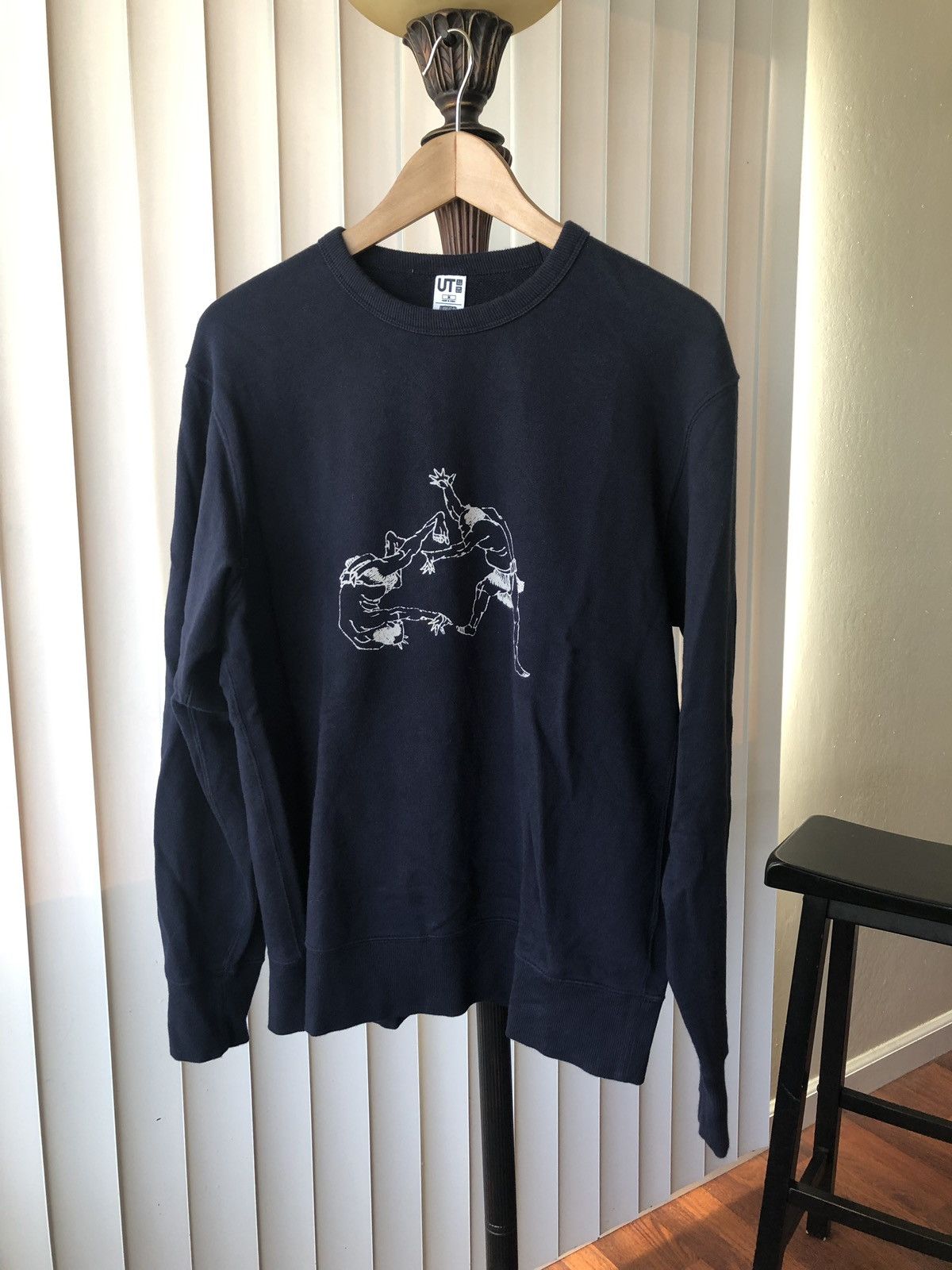 Uniqlo Uniqlo Hokusai Blue Navy Sumo Sweatshirt Grailed