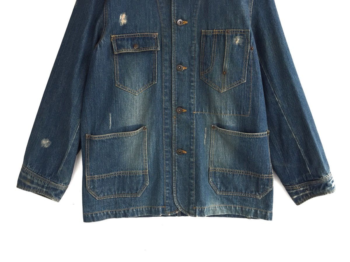 Japanese Brand Japanese Brand Canton Four Pocket Distressed Denim Jacket Size US M / EU 48-50 / 2 - 4 Thumbnail