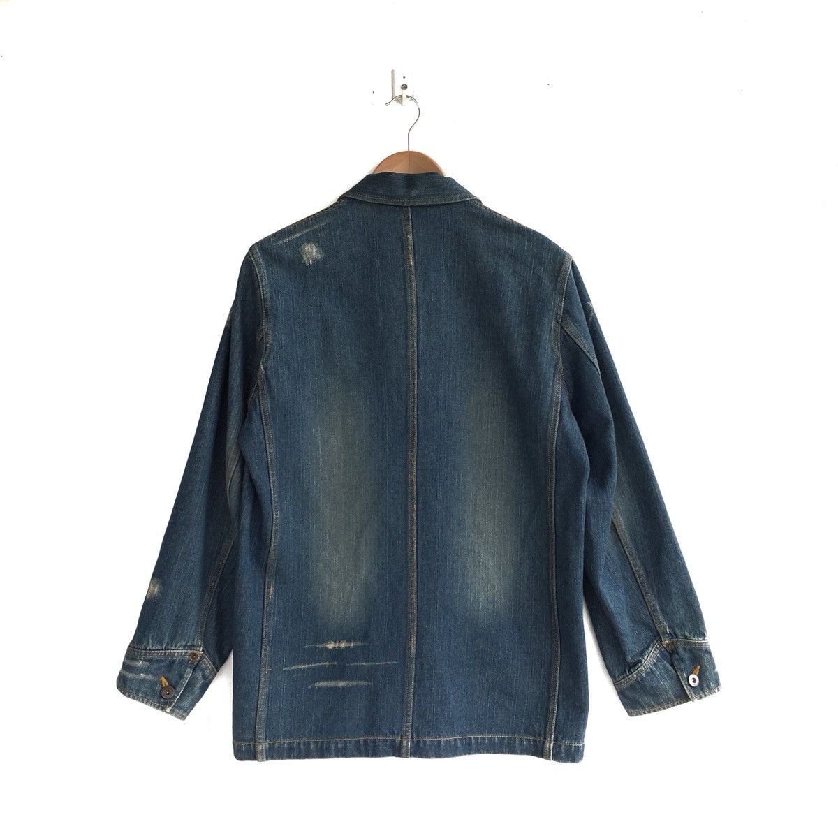 Japanese Brand Japanese Brand Canton Four Pocket Distressed Denim Jacket Size US M / EU 48-50 / 2 - 2 Thumbnail