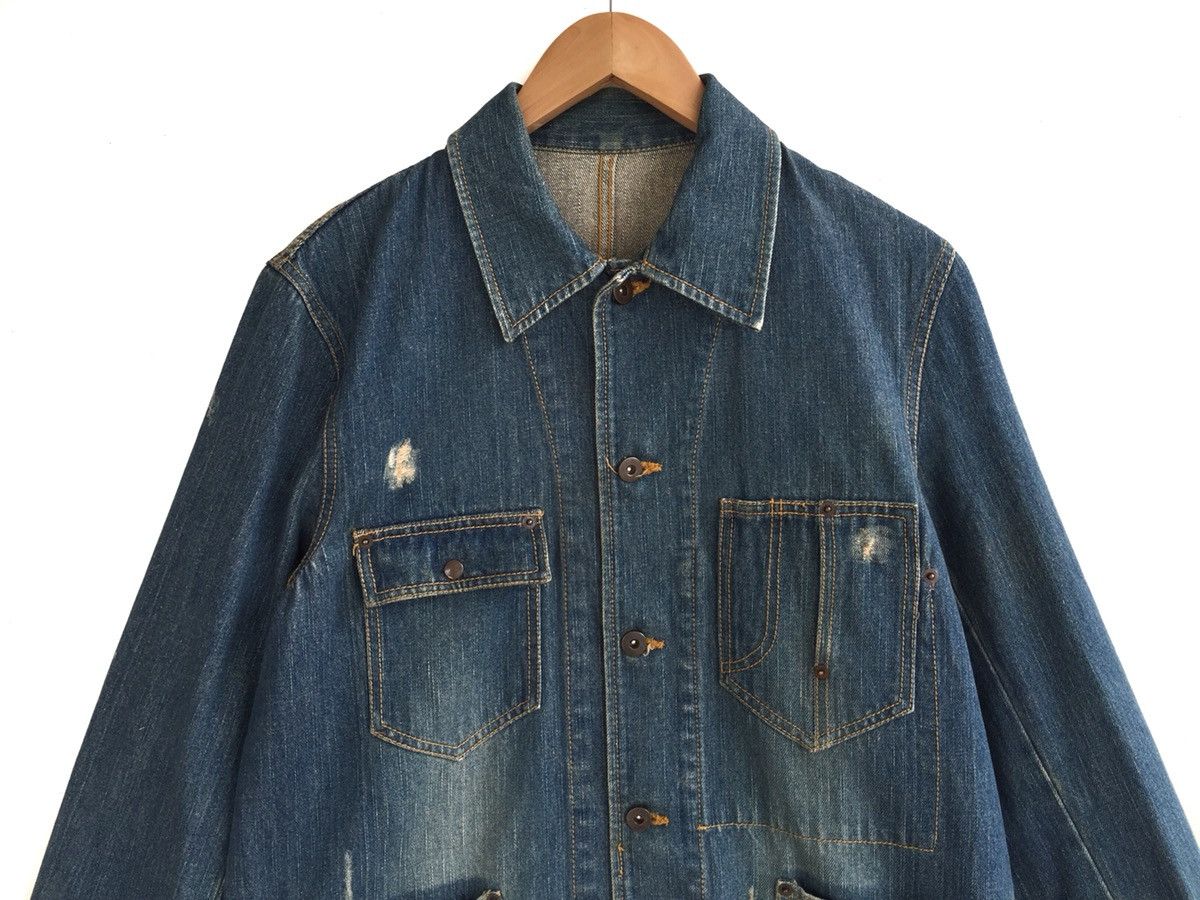 Japanese Brand Japanese Brand Canton Four Pocket Distressed Denim Jacket Size US M / EU 48-50 / 2 - 3 Thumbnail