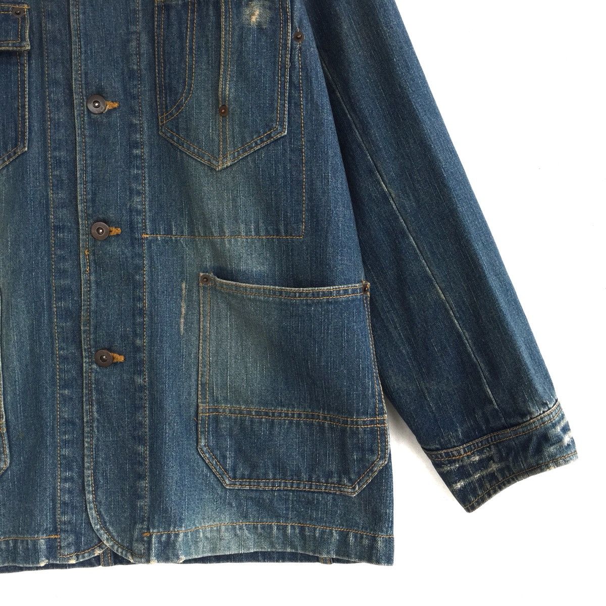 Japanese Brand Japanese Brand Canton Four Pocket Distressed Denim Jacket Size US M / EU 48-50 / 2 - 5 Thumbnail