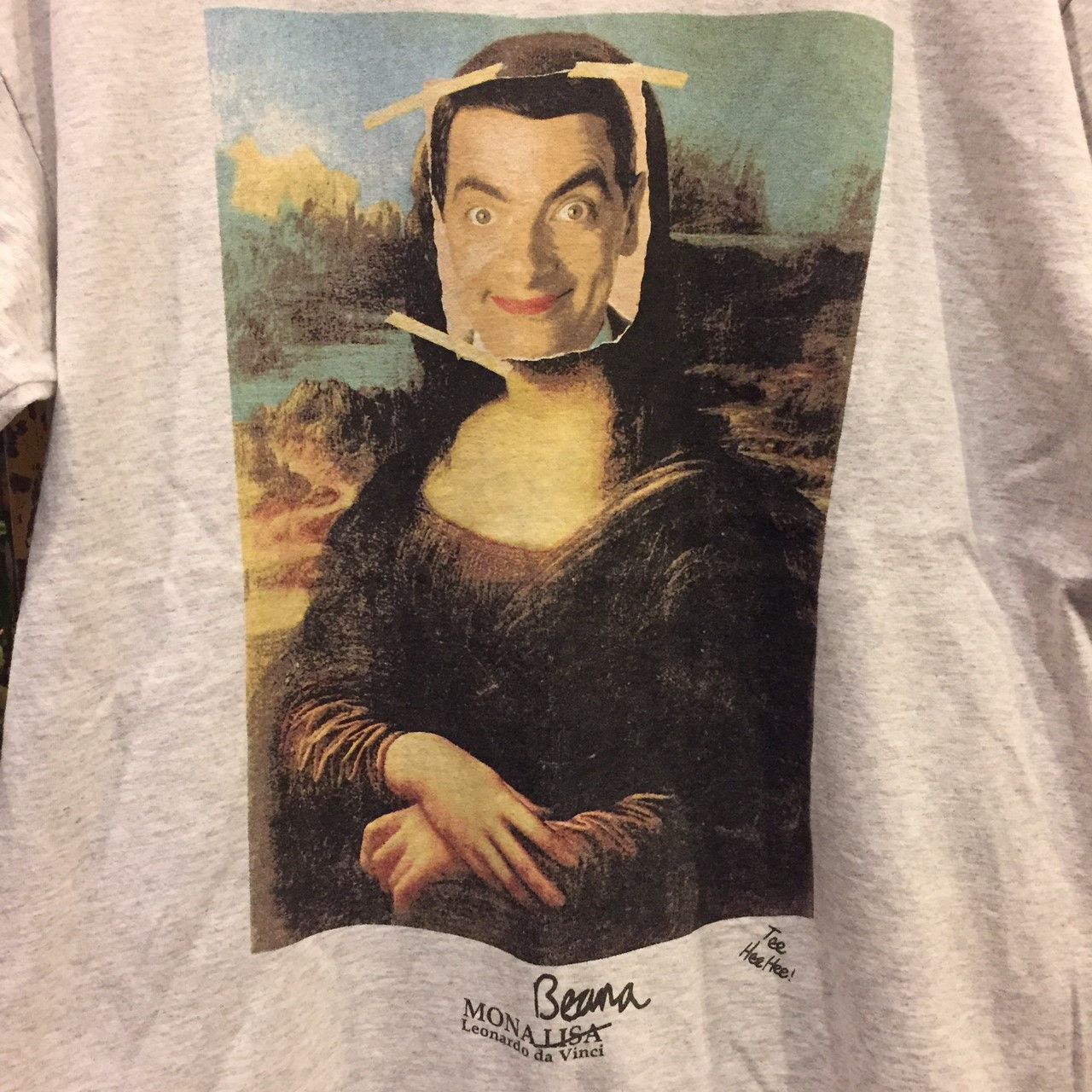 Vintage RARE!! Vintage 90's Mr. Bean Monalisa Davinci Tshirt | Grailed