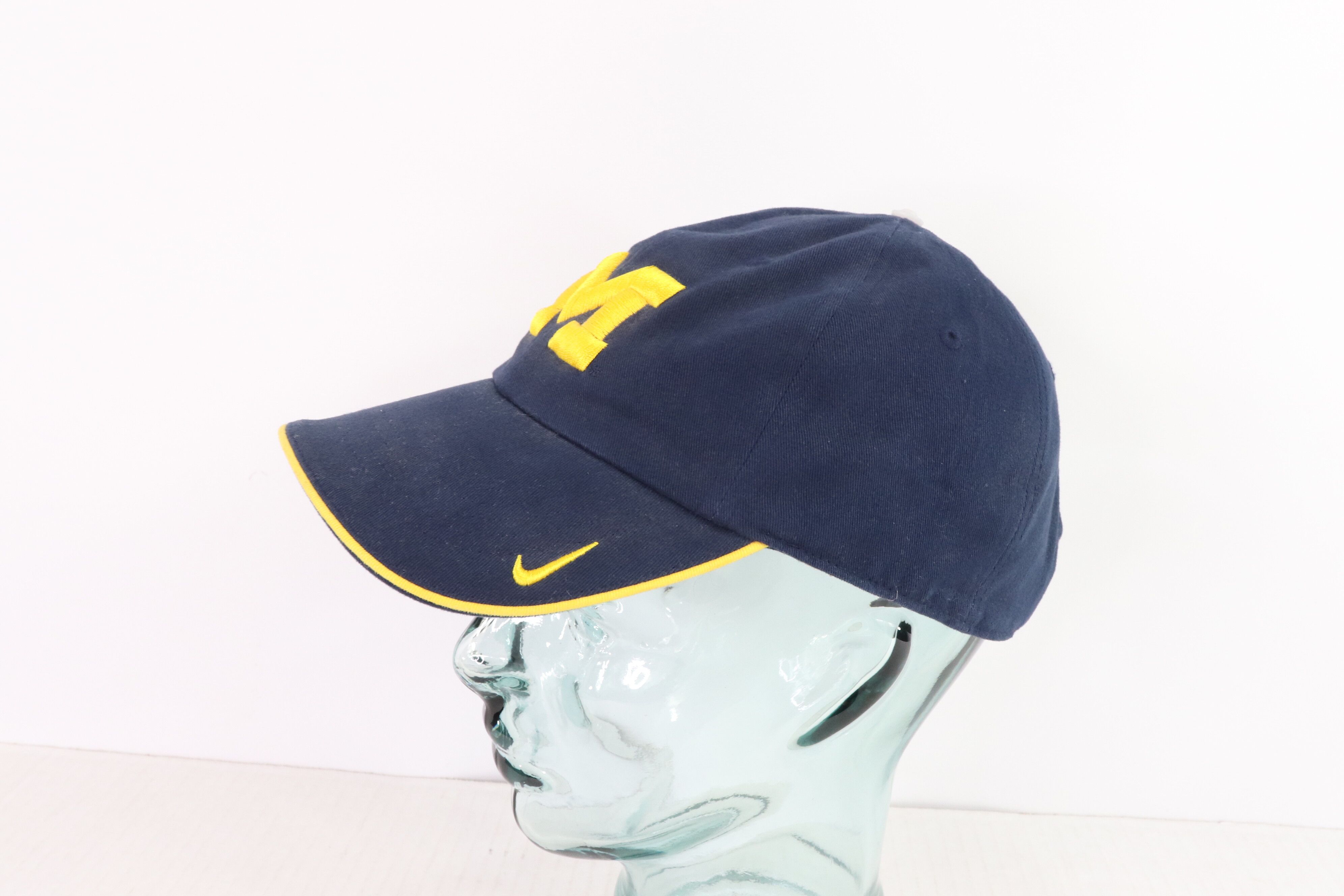 Vintage Vintage 90s Nike Michigan Wolverines Football Rose Bowl Adjustable Dad Hat Blue Size ONE SIZE - 2 Preview