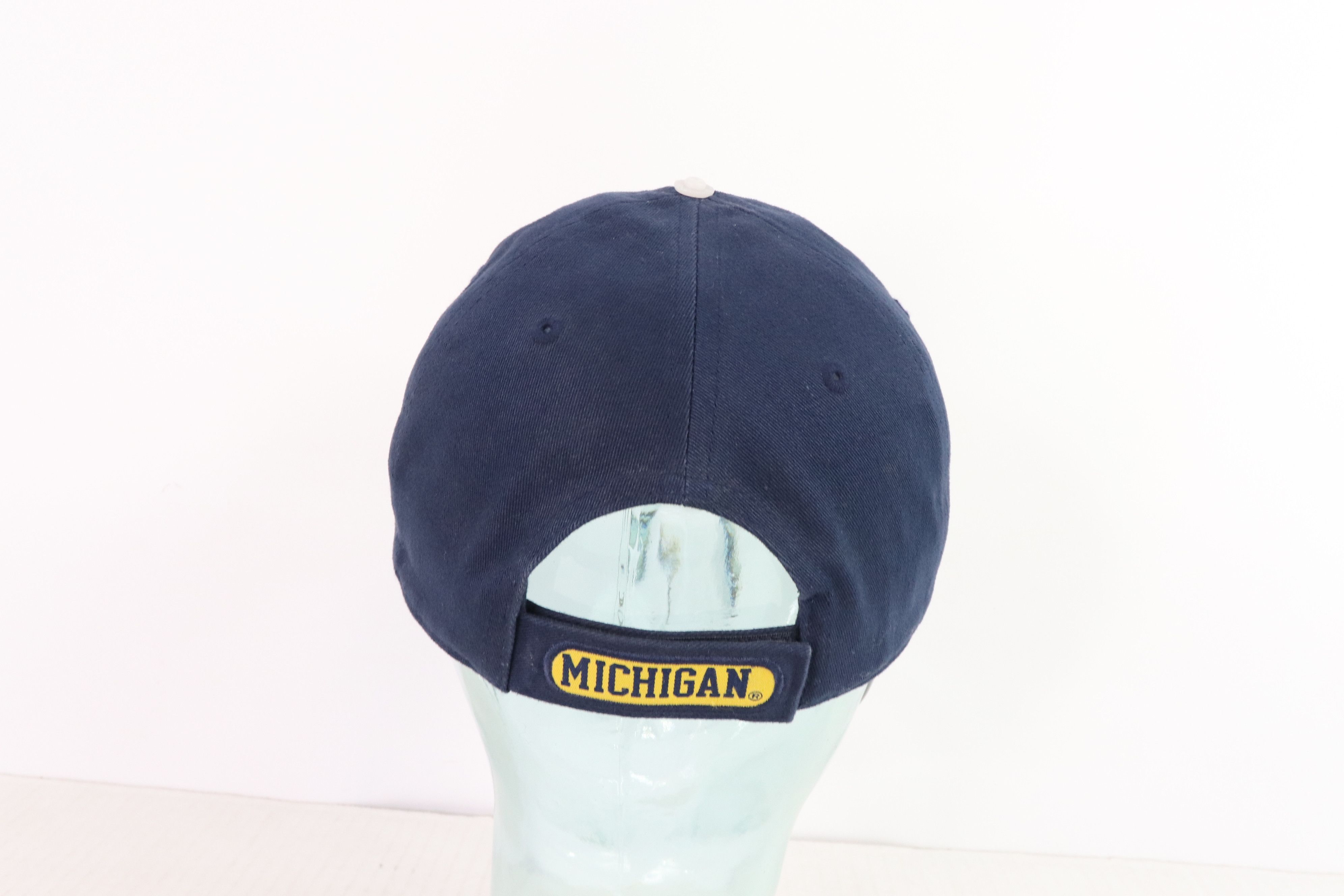 Vintage Vintage 90s Nike Michigan Wolverines Football Rose Bowl Adjustable Dad Hat Blue Size ONE SIZE - 3 Thumbnail