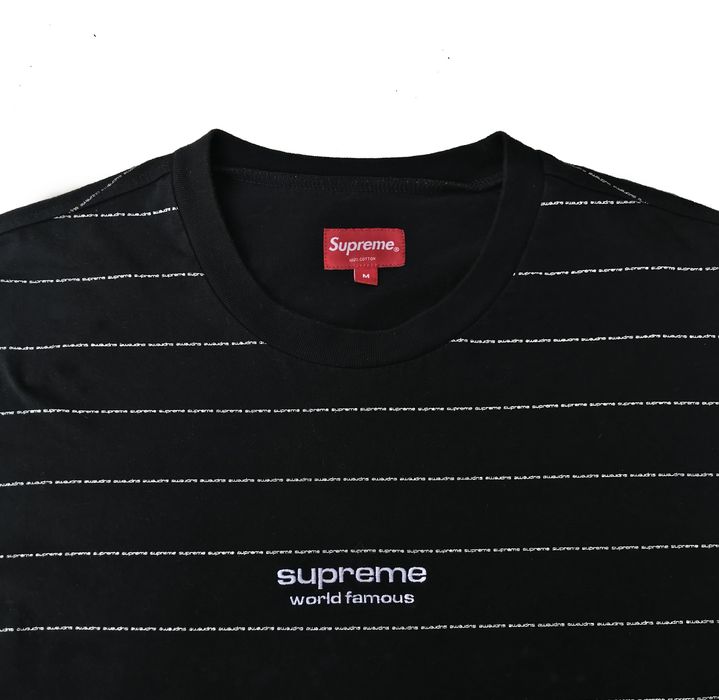 Supreme Medium Stripe Long Sleeve Tee - Size M