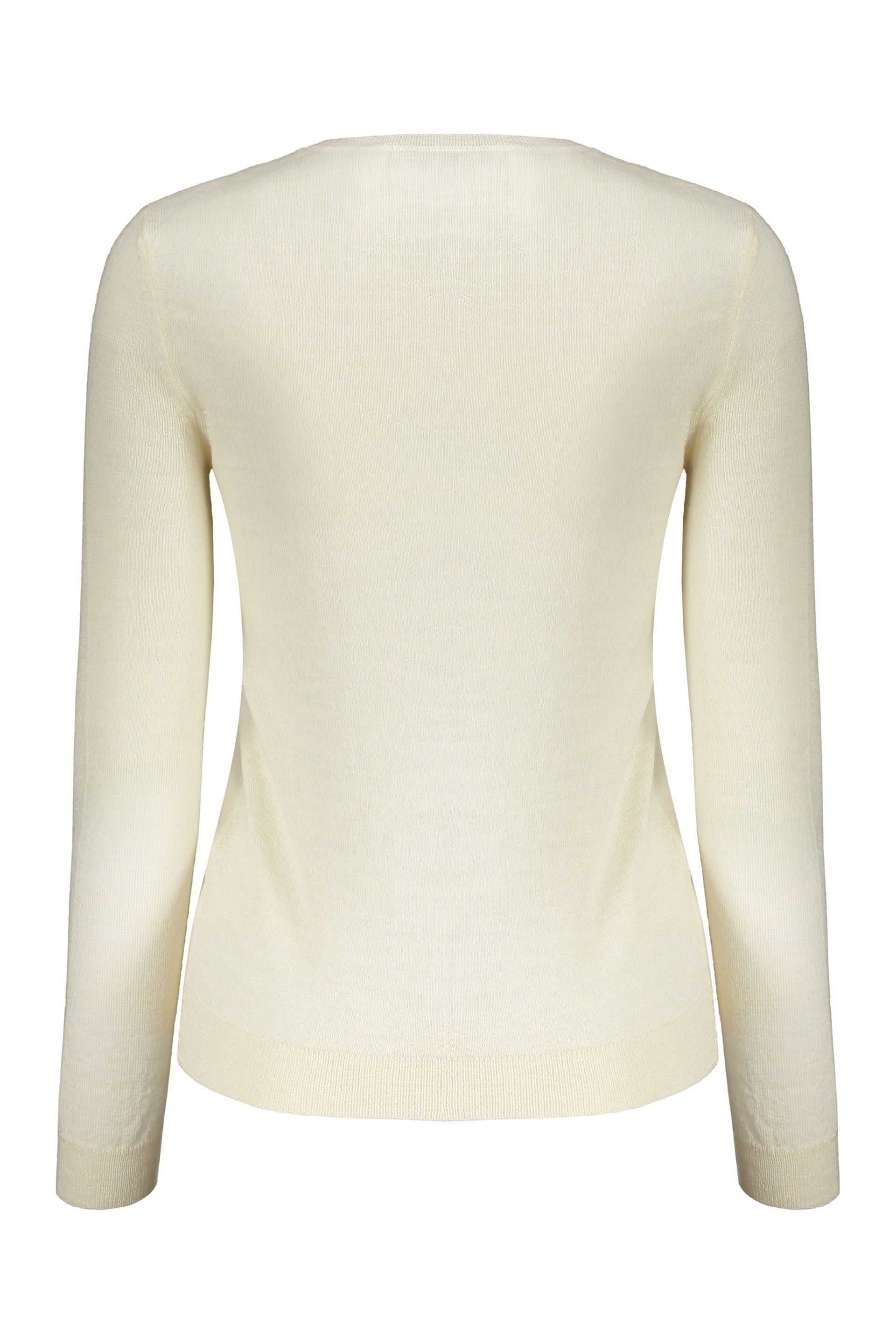 Valentino WOMEN'S CREAM WOOL CREWNECK SWEATER Size S / US 4 / IT 40 - 2 Thumbnail