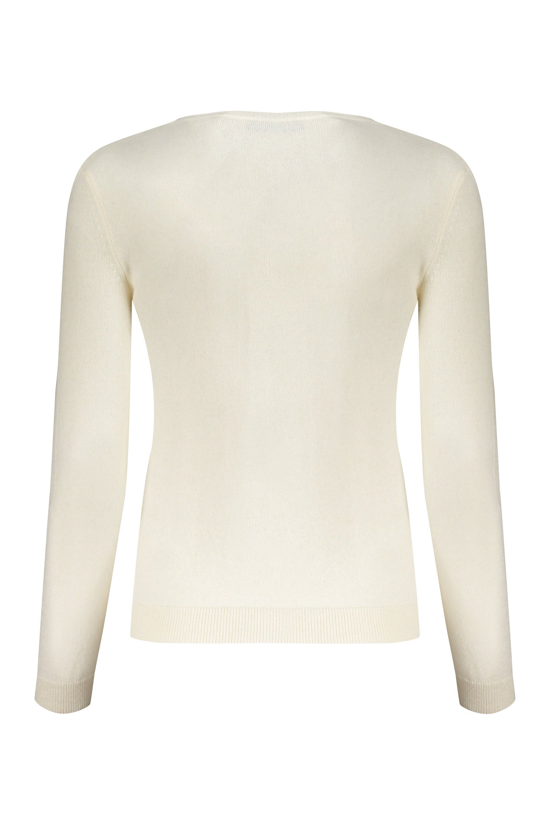 Valentino WOMEN'S WHITE WOOL BLEND SWEATER Size S / US 4 / IT 40 - 2 Thumbnail