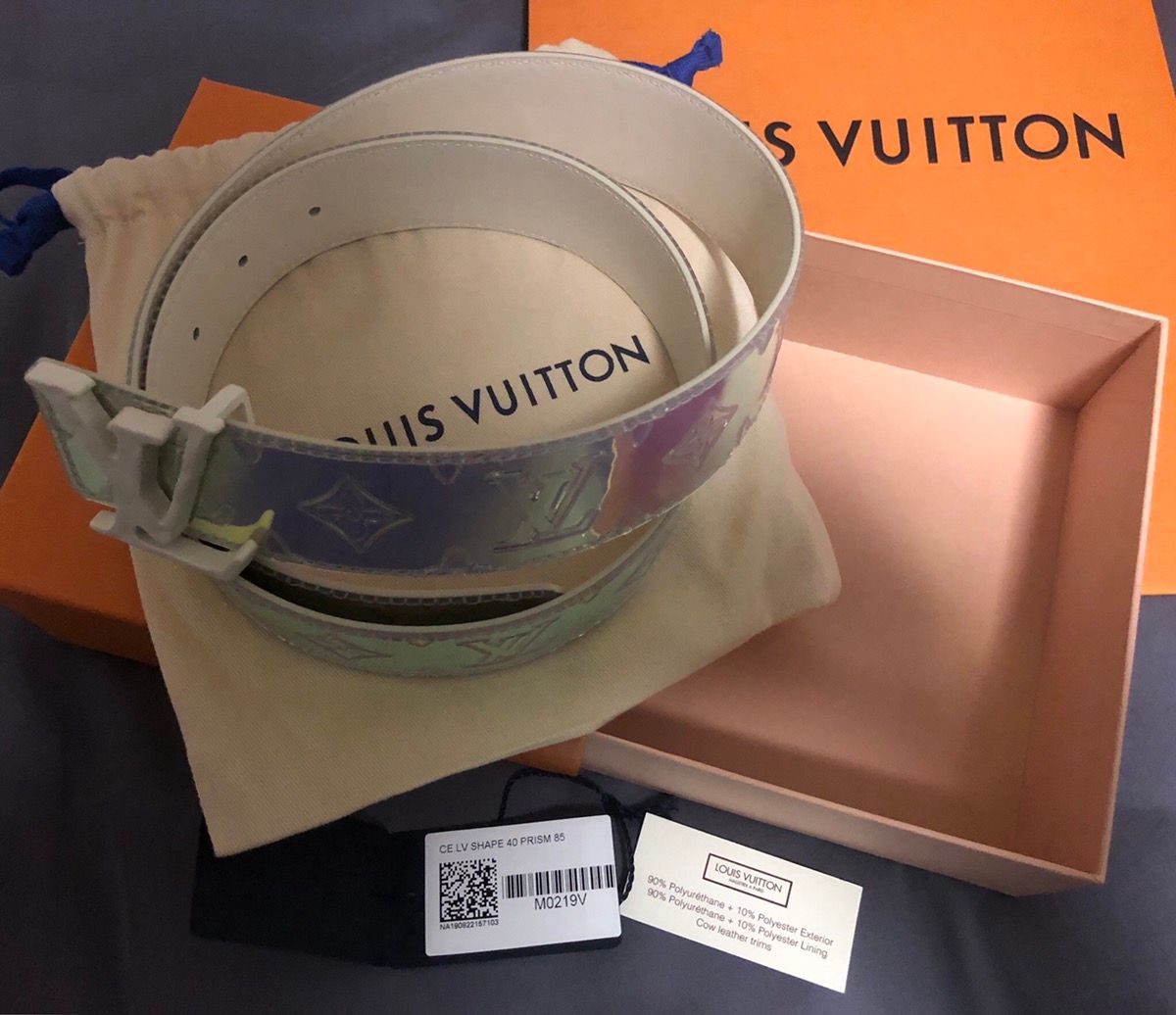 Louis Vuitton 2019 Monogram Iridescent LV Shape 40MM Reversible
