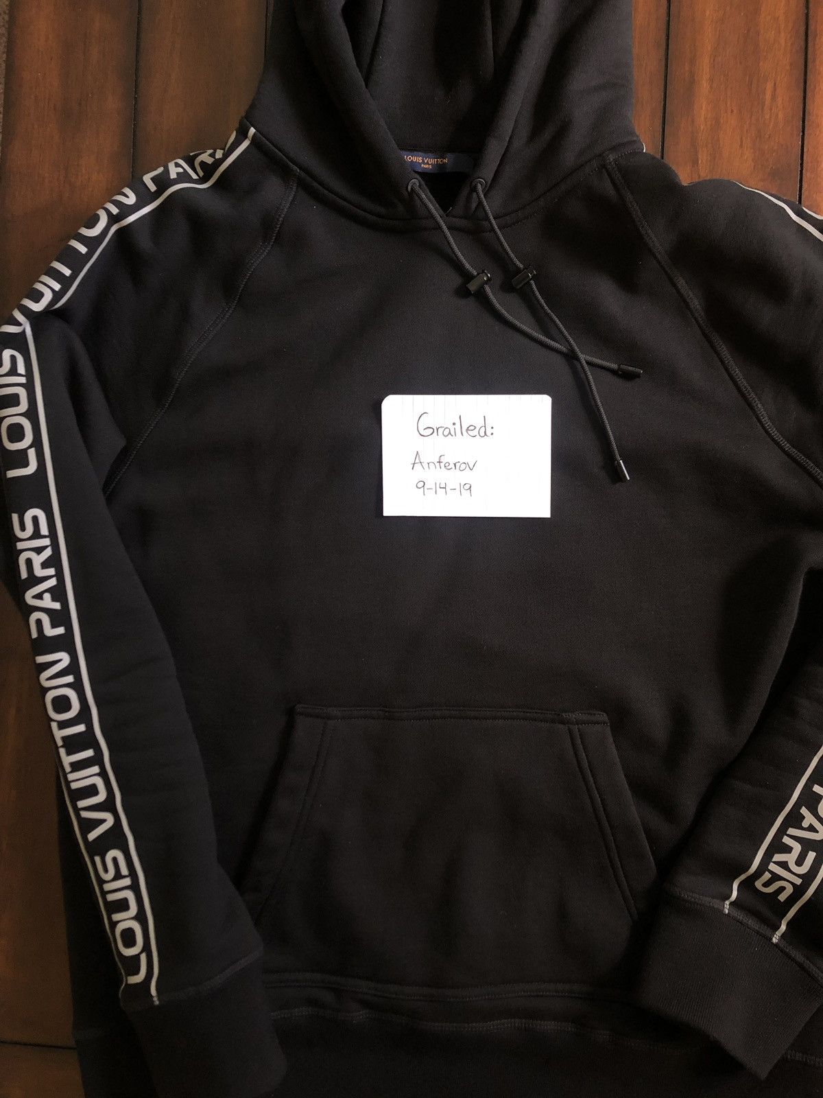 Louis Vuitton Reflective Sleeves Gravity Hoodie in Black for Men