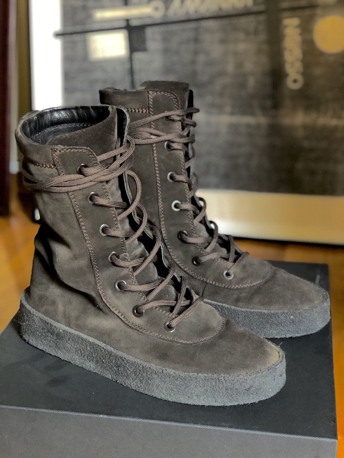 Yeezy Season Yeezy Crepe Boots Season 4 Oil | Grailed