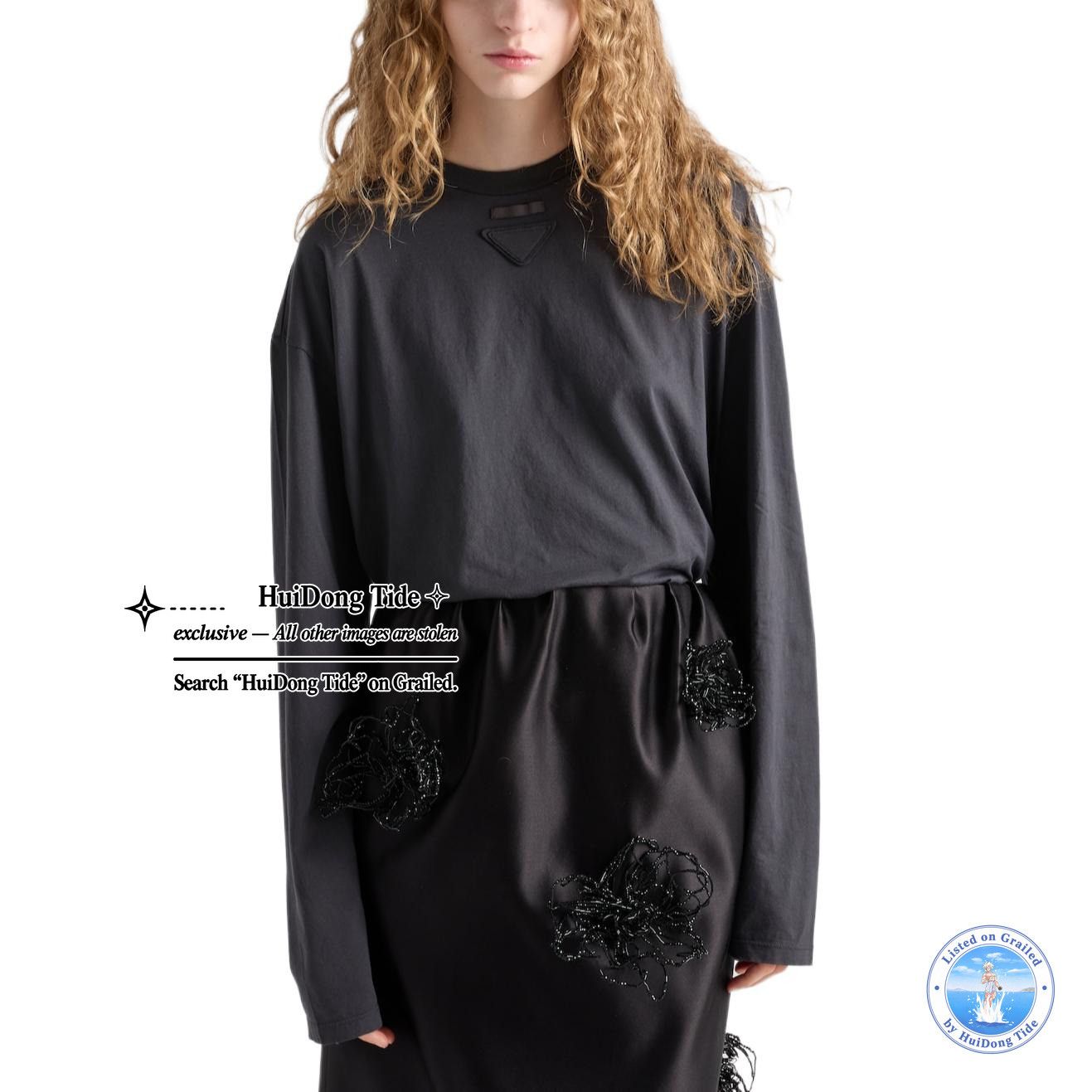 Prada Prada Triangle Logo Long Sleeve T-Shirt Size M Size M / US 6-8 / IT 42-44 - 6 Thumbnail