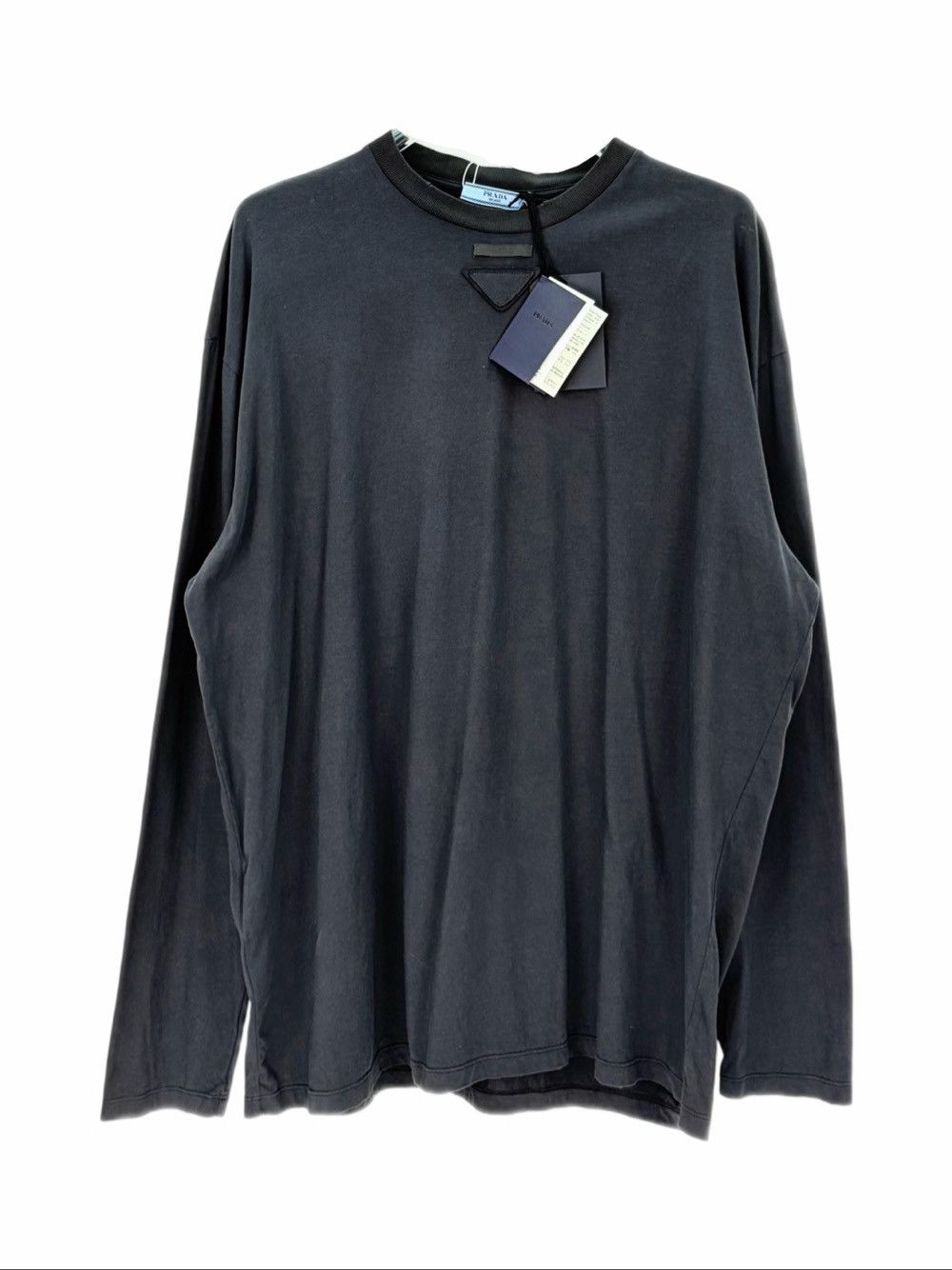 Prada Prada Triangle Logo Long Sleeve T-Shirt Size M Size M / US 6-8 / IT 42-44 - 2 Thumbnail