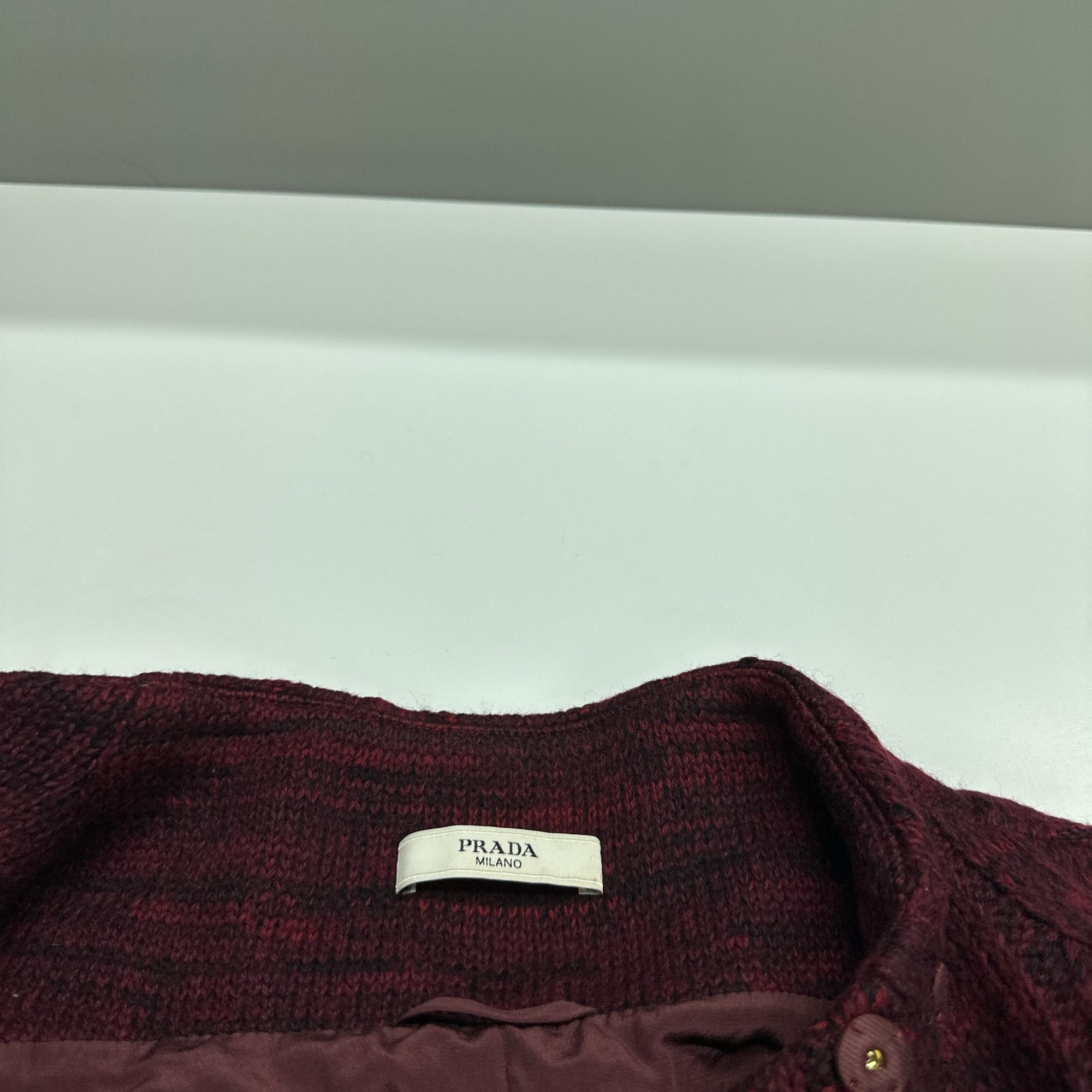 Prada Prada Cable Knit Wool Jacket Size 42 Size M / US 6-8 / IT 42-44 - 3 Thumbnail