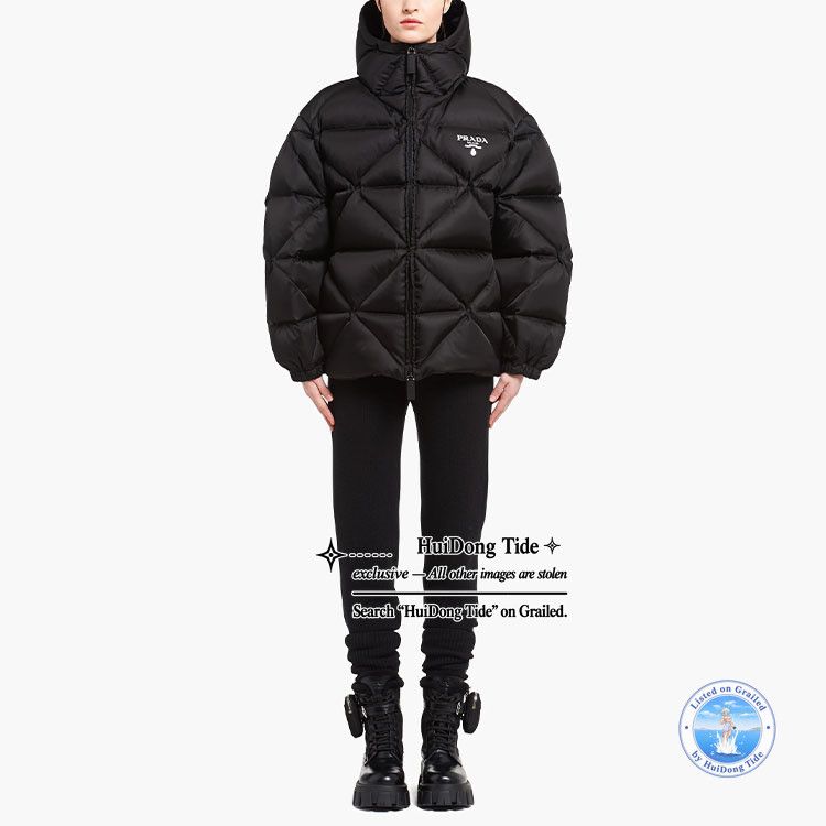 Prada Prada Quilted Logo Hooded Down Jacket Size 38 Size XS / US 0-2 / IT 36-38 - 9 Thumbnail