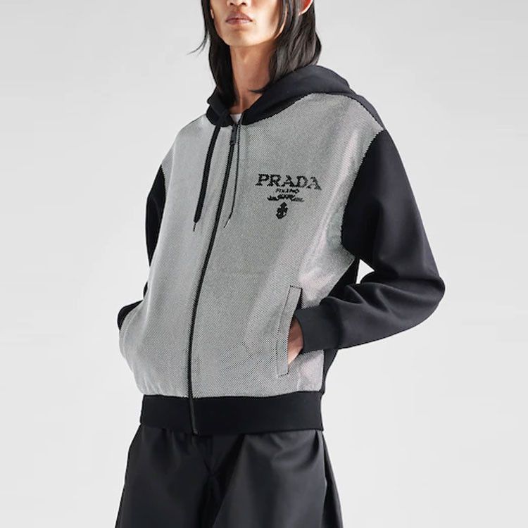 Prada Prada Studded Colorblock Zip Hoodie Size XL Size US XL / EU 56 / 4 - 11 Thumbnail