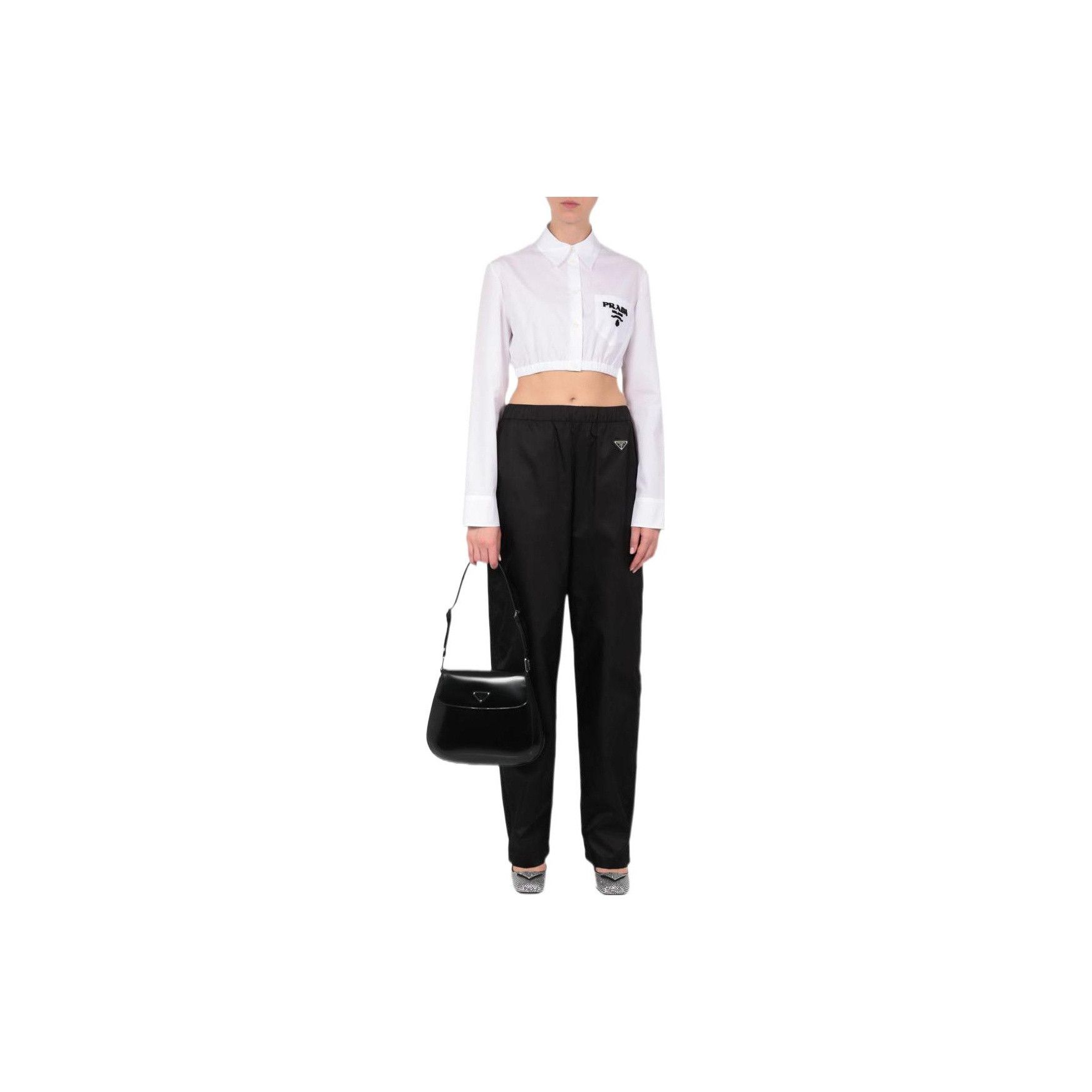 Prada Prada Embroidered Logo Poplin Shirt Size 36 Size XS / US 0-2 / IT 36-38 - 7 Thumbnail