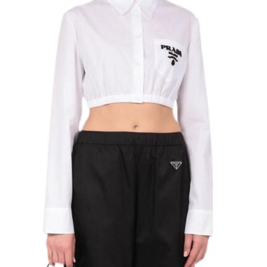 Prada Prada Embroidered Logo Poplin Shirt Size 36 Size XS / US 0-2 / IT 36-38 - 8 Thumbnail