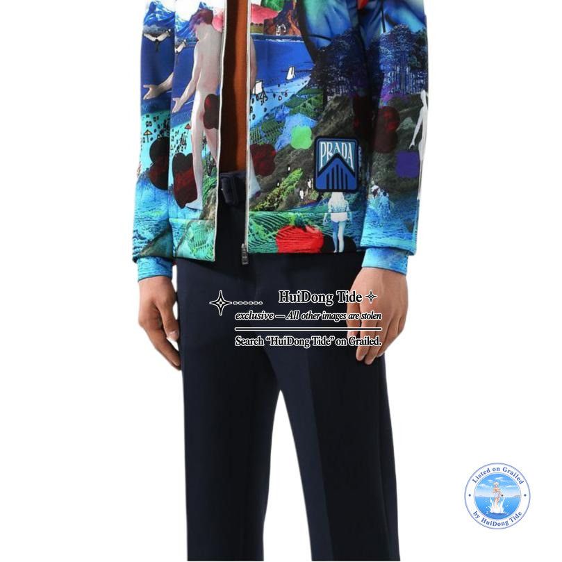 Prada Prada Graphic Print Zip Jacket Size L Size US L / EU 52-54 / 3 - 9 Thumbnail