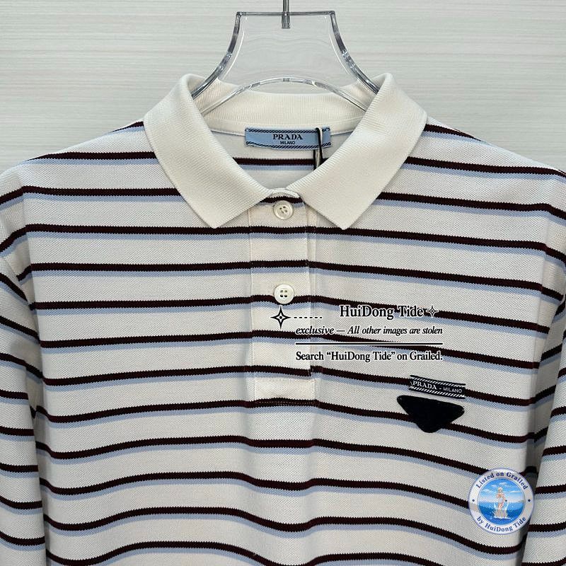 Prada Prada Striped Long Sleeve Polo Size 36 Size XS / US 0-2 / IT 36-38 - 9 Thumbnail