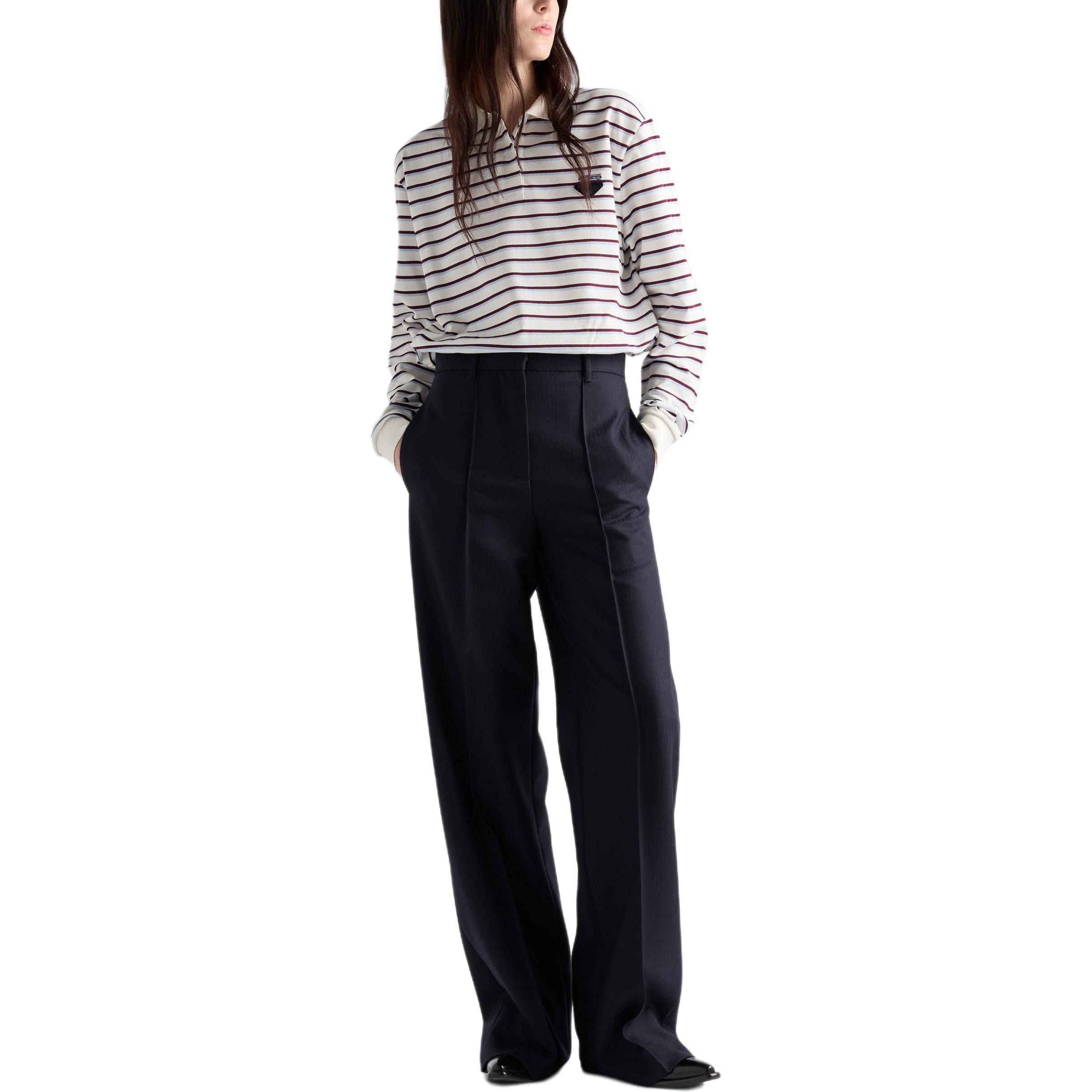 Prada Prada Striped Long Sleeve Polo Size 36 Size XS / US 0-2 / IT 36-38 - 10 Thumbnail