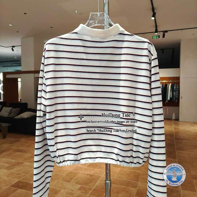 Prada Prada Striped Long Sleeve Polo Size 36 Size XS / US 0-2 / IT 36-38 - 7 Thumbnail