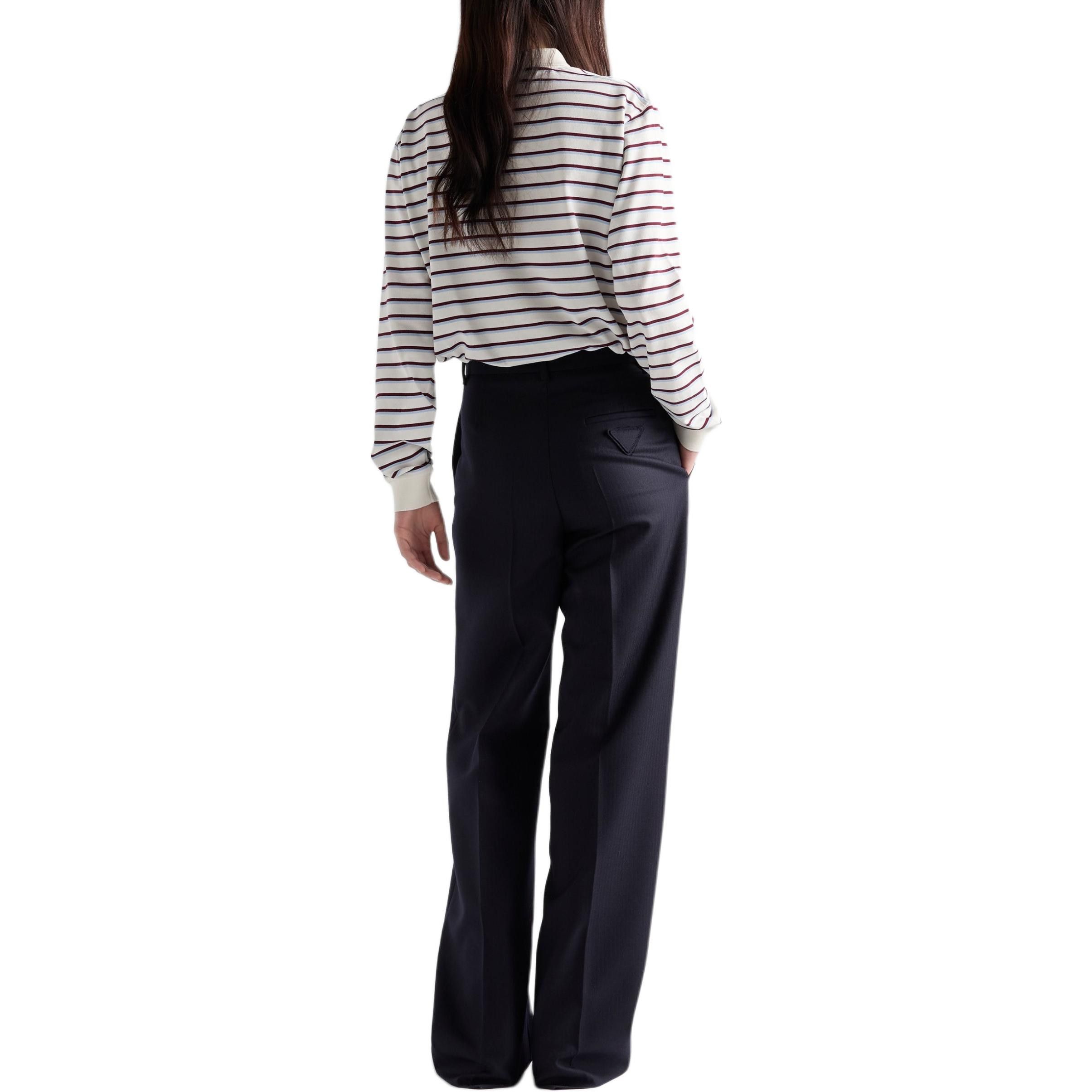 Prada Prada Striped Long Sleeve Polo Size 36 Size XS / US 0-2 / IT 36-38 - 11 Thumbnail