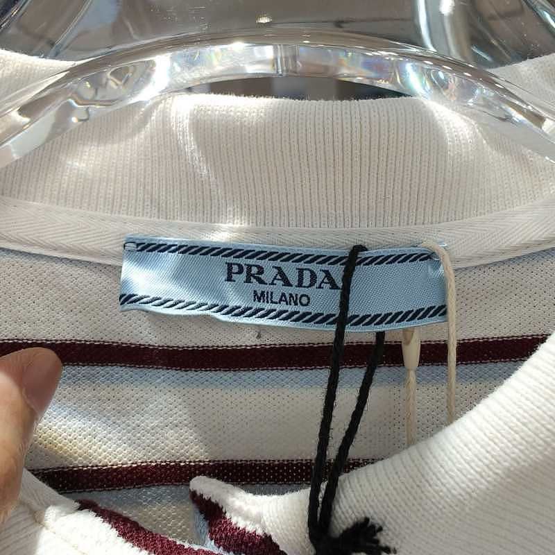 Prada Prada Striped Long Sleeve Polo Size 36 Size XS / US 0-2 / IT 36-38 - 4 Thumbnail