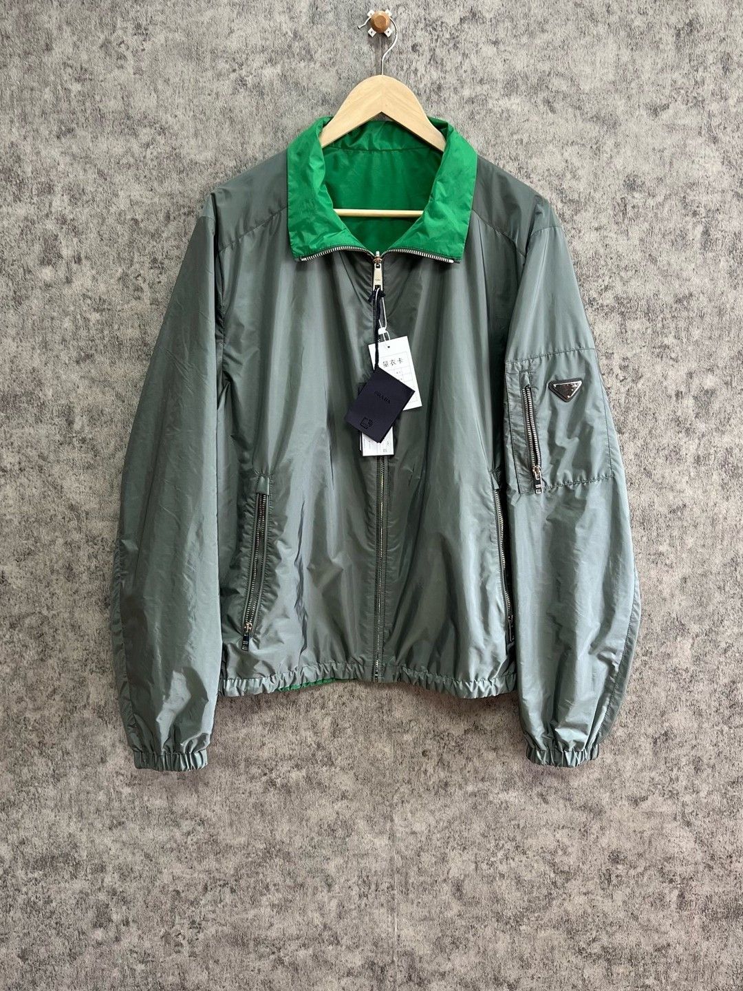 Prada Prada Re-Nylon Stand Collar Jacket Size 52 Size US L / EU 52-54 / 3 - 2 Thumbnail