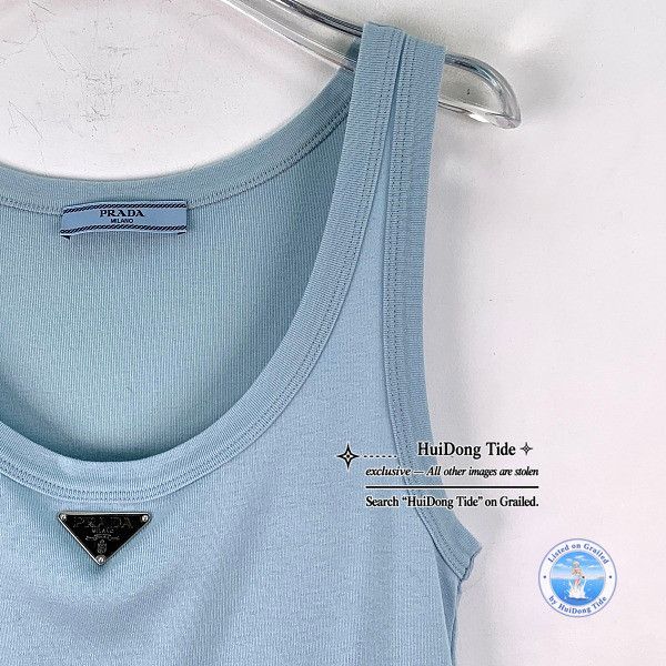 Prada Prada Logo Plaque Tank Top Size 38 Size XS / US 0-2 / IT 36-38 - 6 Thumbnail
