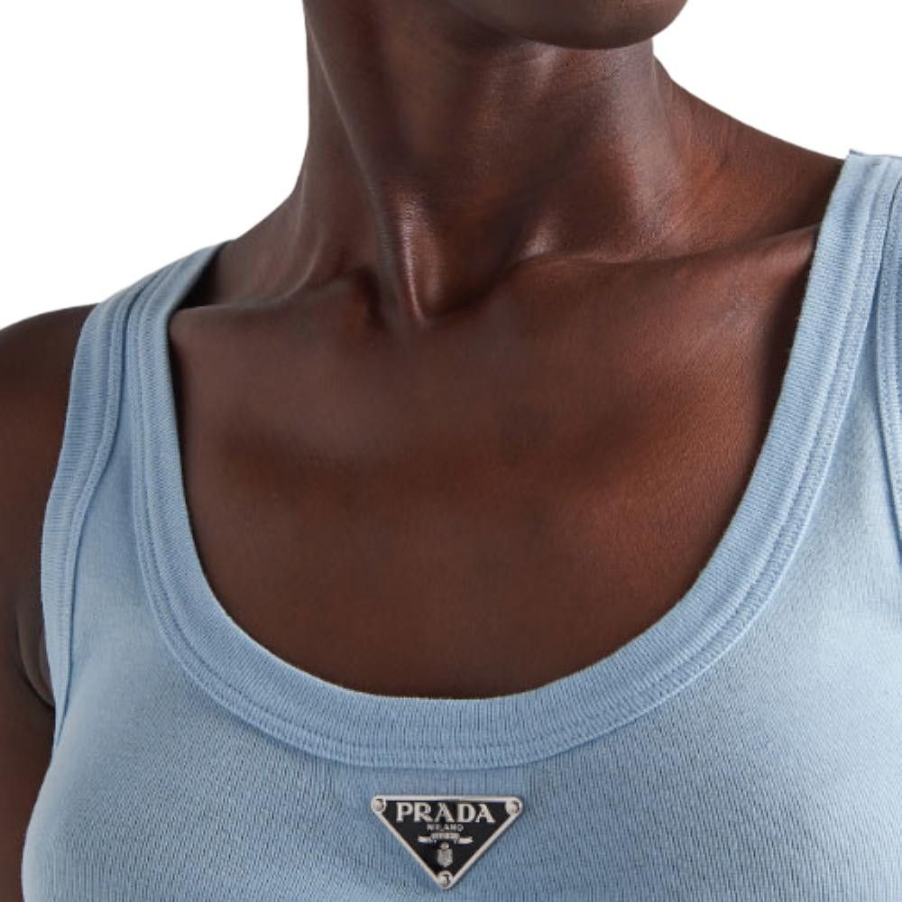 Prada Prada Logo Plaque Tank Top Size 38 Size XS / US 0-2 / IT 36-38 - 15 Thumbnail