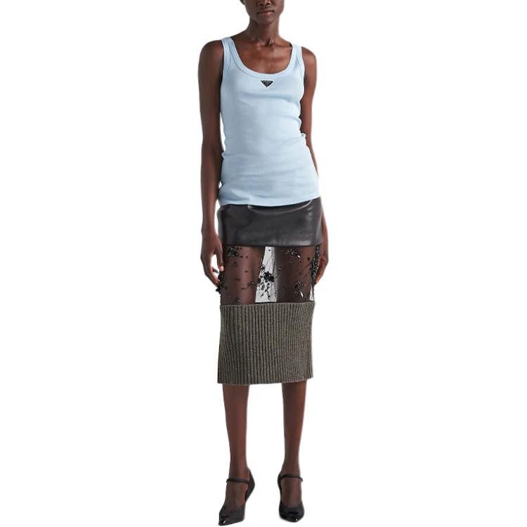 Prada Prada Logo Plaque Tank Top Size 38 Size XS / US 0-2 / IT 36-38 - 12 Thumbnail