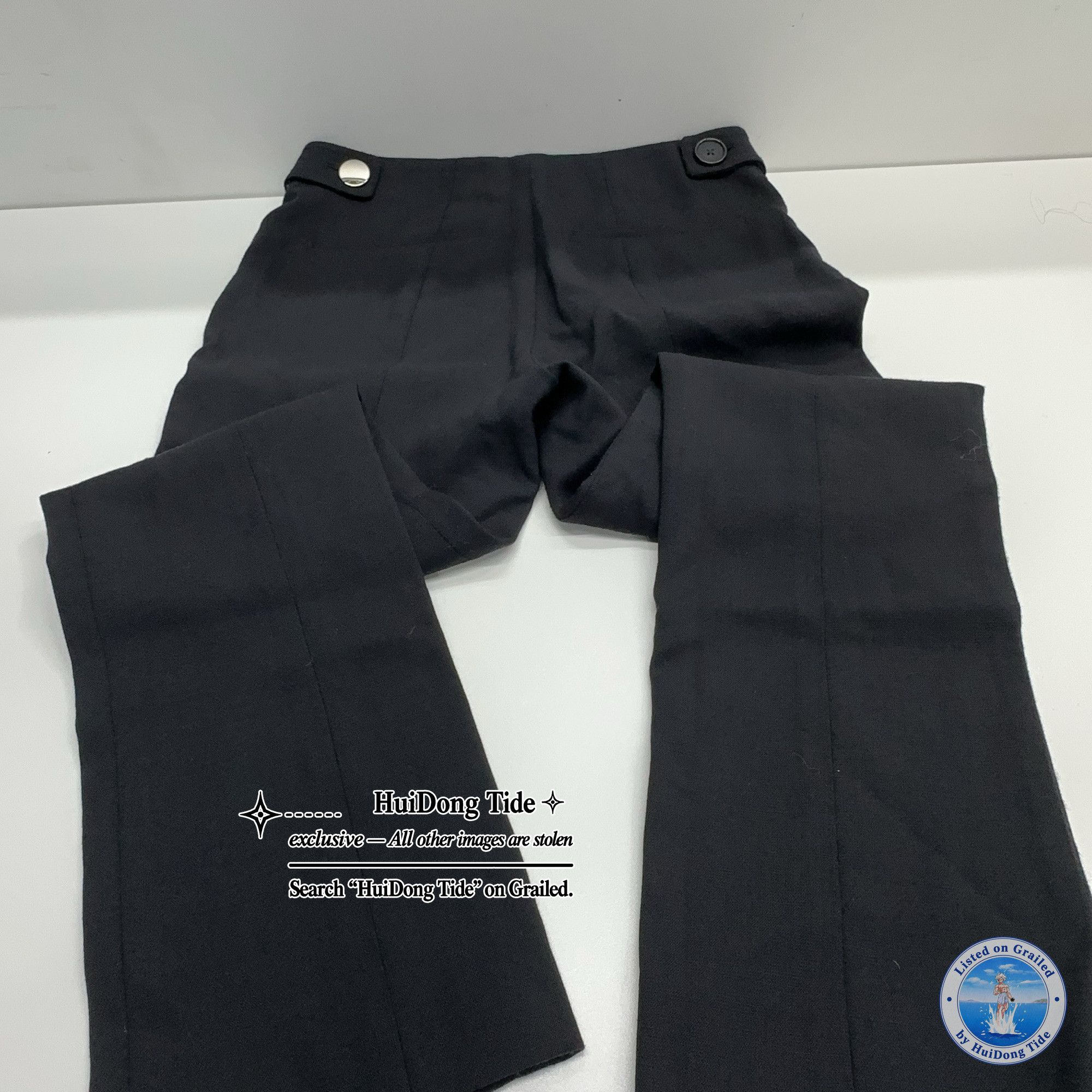 Prada Prada Black Decorative Button Pants Size 36 Size 25" / US 0 / IT 36 - 9 Thumbnail