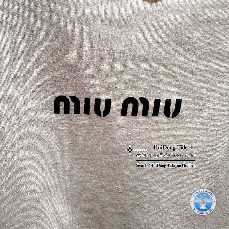 Miu Miu Miu Miu Crystal Logo Long Sleeve T-Shirt Size M Size M / US 6-8 / IT 42-44 - 8 Thumbnail