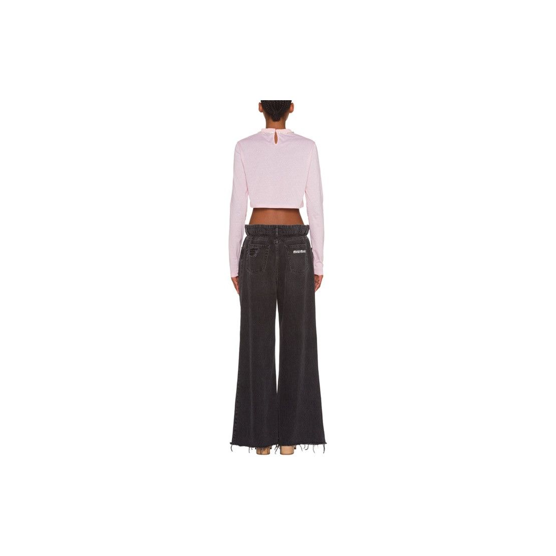 Miu Miu Miu Miu Crystal Logo Long Sleeve T-Shirt Size M Size M / US 6-8 / IT 42-44 - 10 Thumbnail