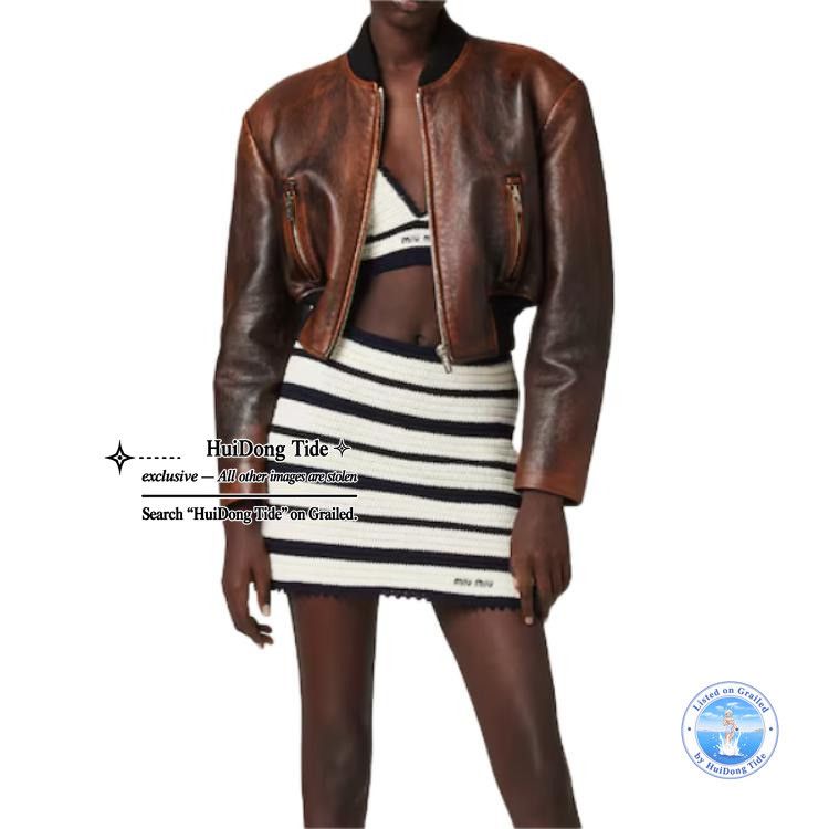 Miu Miu Miu Miu Striped Knit Mini Skirt Size 40 Size 27" / US 4 / IT 40 - 9 Thumbnail