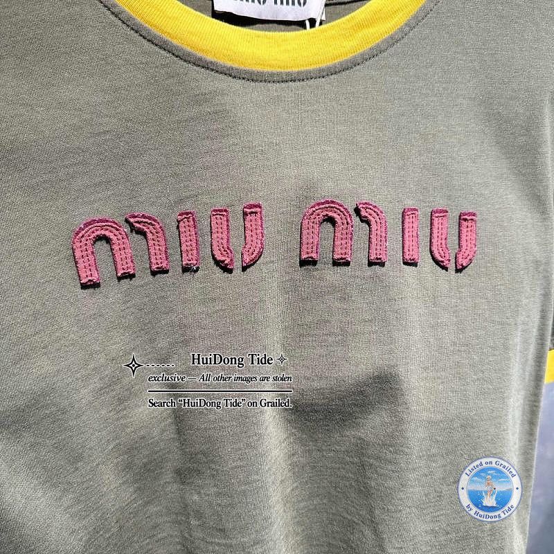Miu Miu Miu Miu Logo Embroidered Crop Top Size M Size M / US 6-8 / IT 42-44 - 7 Thumbnail