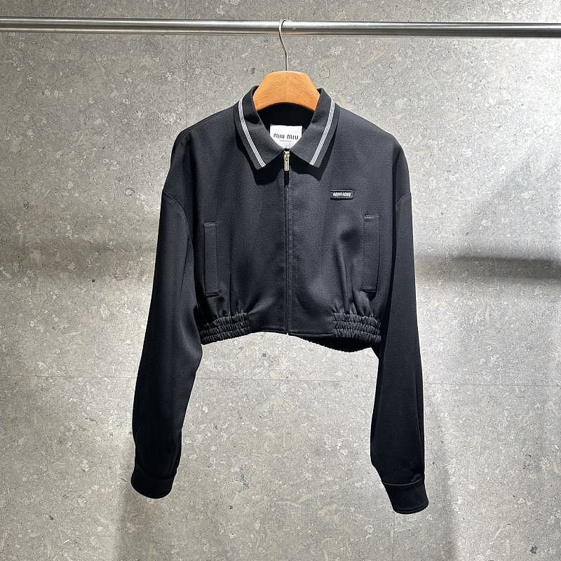 Miu Miu Miu Miu Wool Logo Zip Jacket Size 38 Size XS / US 0-2 / IT 36-38 - 8 Thumbnail