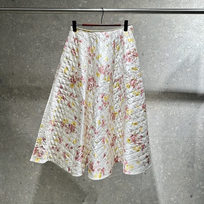 Prada Prada Floral Quilted Midi Skirt Size 36 Size 25" / US 0 / IT 36 - 3 Thumbnail