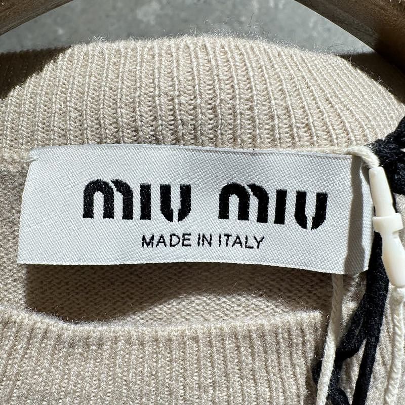 Miu Miu Miu Miu Lace Trim Cashmere Knit Top Size 38 Size XS / US 0-2 / IT 36-38 - 4 Thumbnail