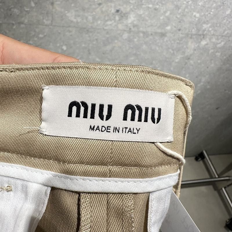 Miu Miu Miu Miu Cotton Twill Mini Skirt Size 36 Size 25" / US 0 / IT 36 - 4 Thumbnail